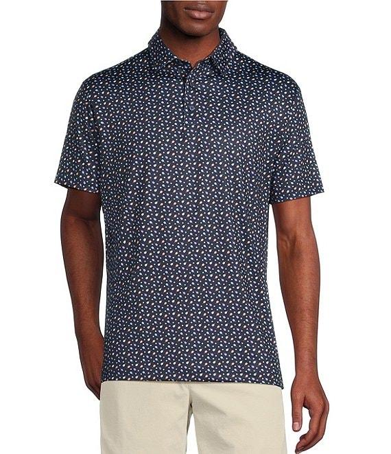 Cremieux Blue Label Performance Stretch Pickleball Print Short Sleeve Polo Shirt Product Image