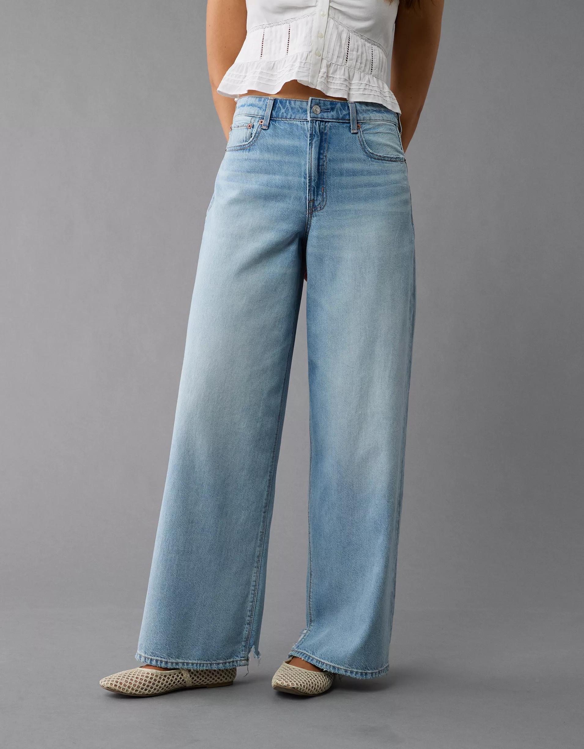 AE Strigid Super High-Waisted Ultra Wide-Leg Jean Product Image