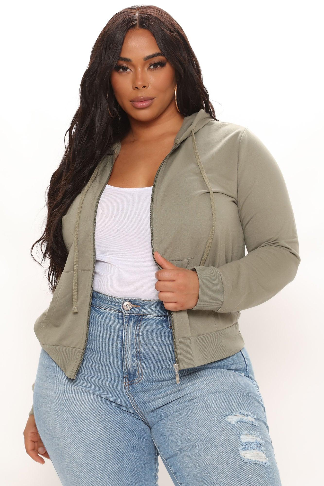 Latest And Greatest French Terry Zip Hoodie - Olive Product Image