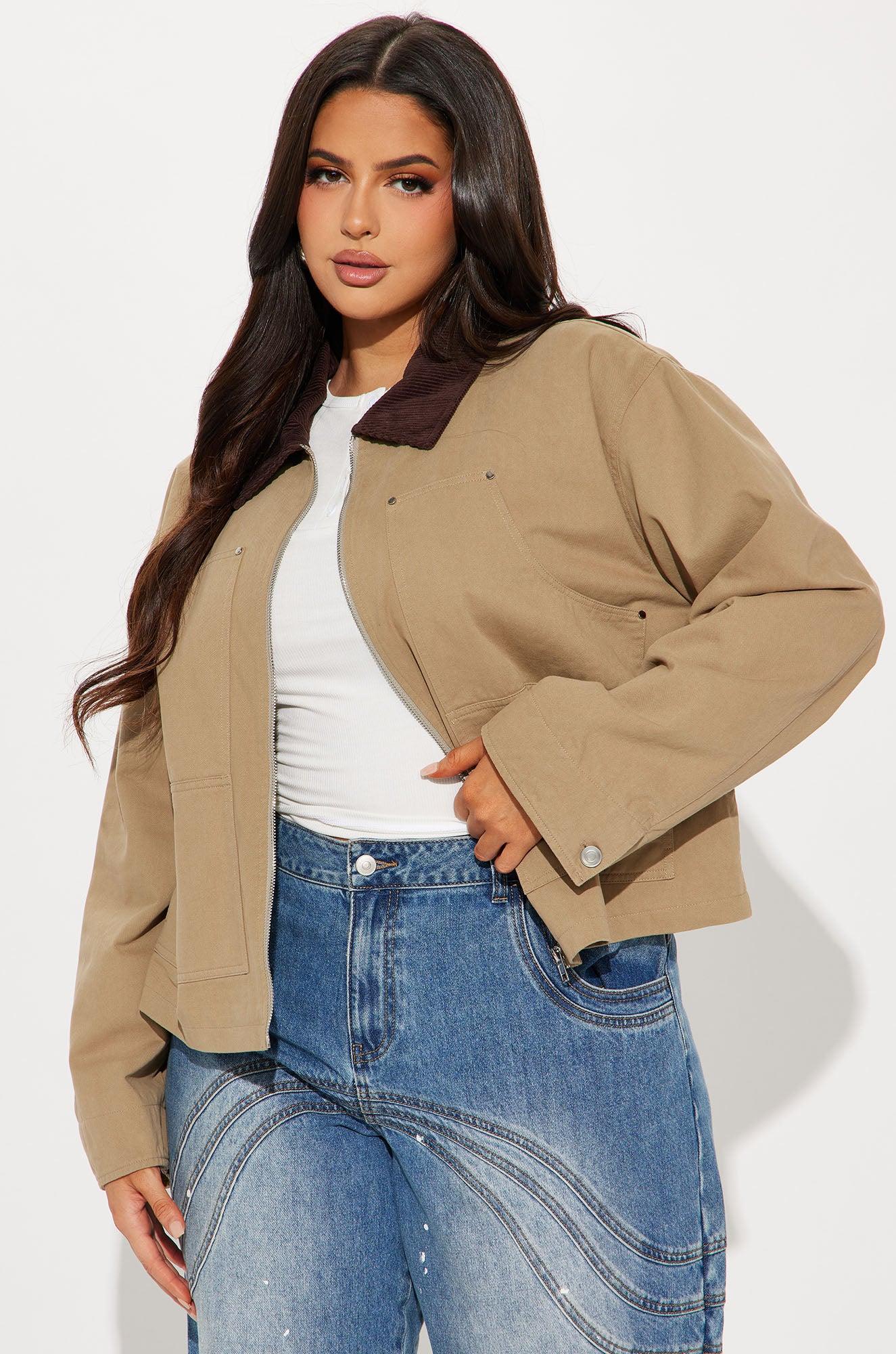 Joelle Barn Jacket - Taupe Female Product Image