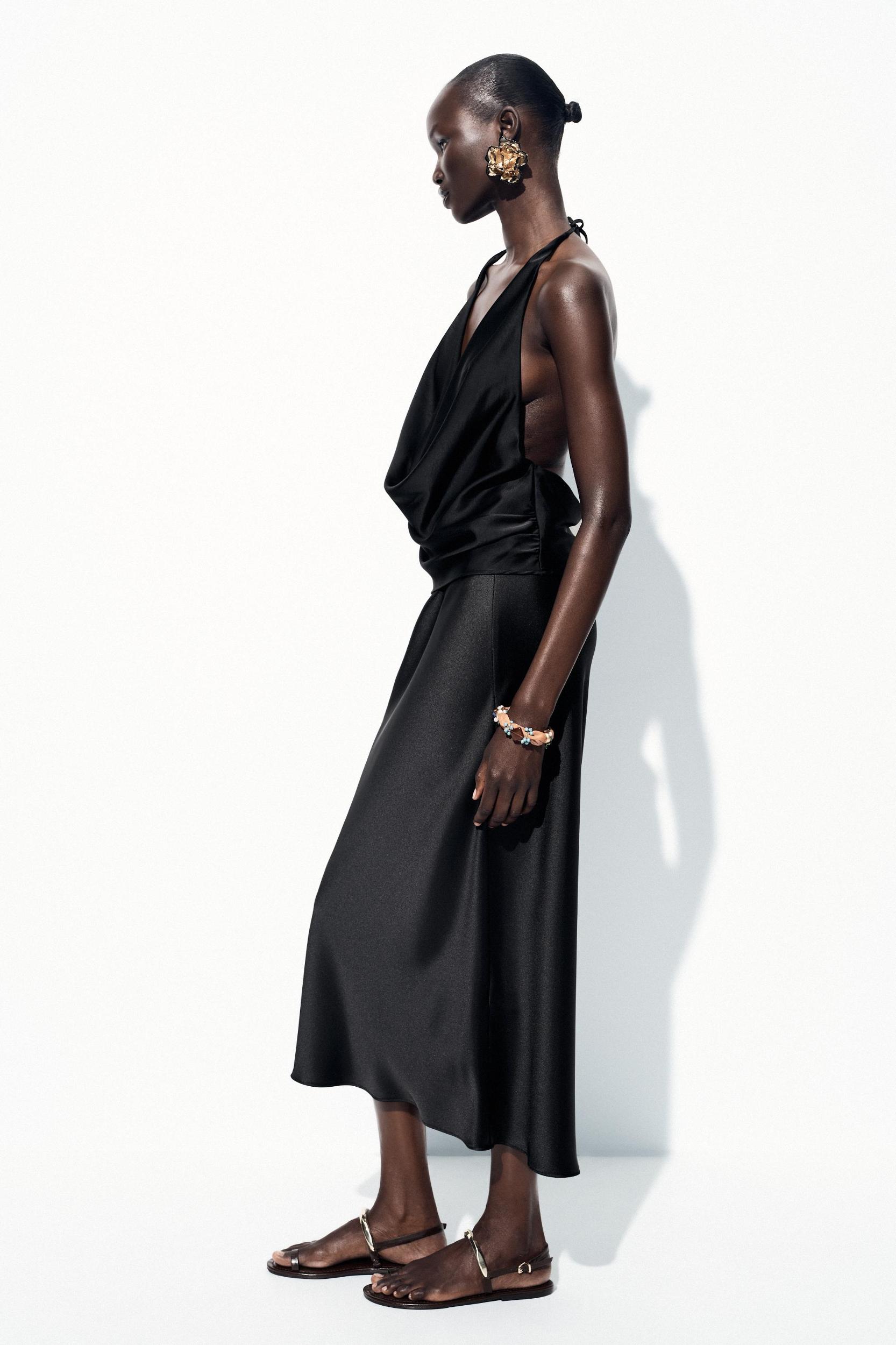 BEADED SATIN EFFECT TOP Product Image