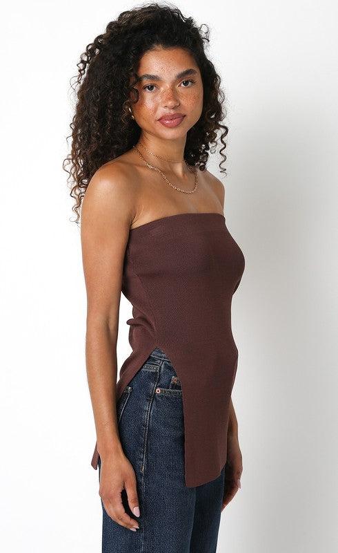 FINAL SALE Cassie Knit Tube Top Product Image