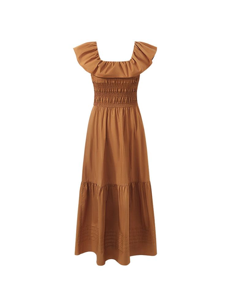 Ruffle Off Shoulder Women Maxi Dress Product Image