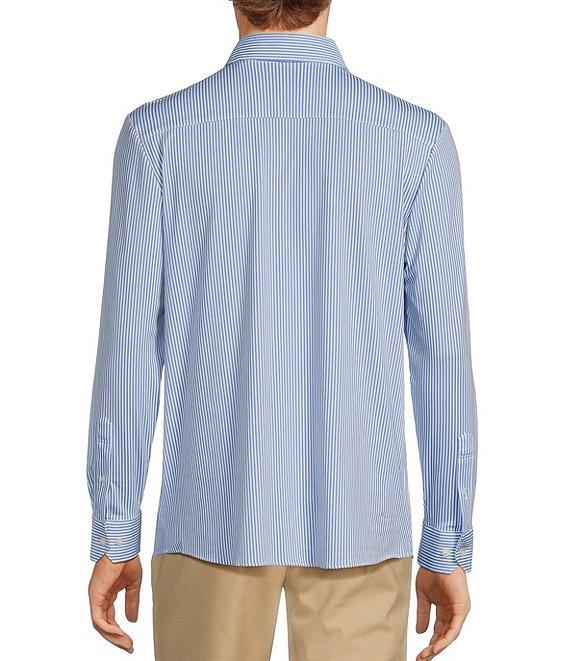 Hart Schaffner Marx State Street Essentials Long Sleeve Stripe Albini Knit 4Flex Coatfront Shirt Product Image