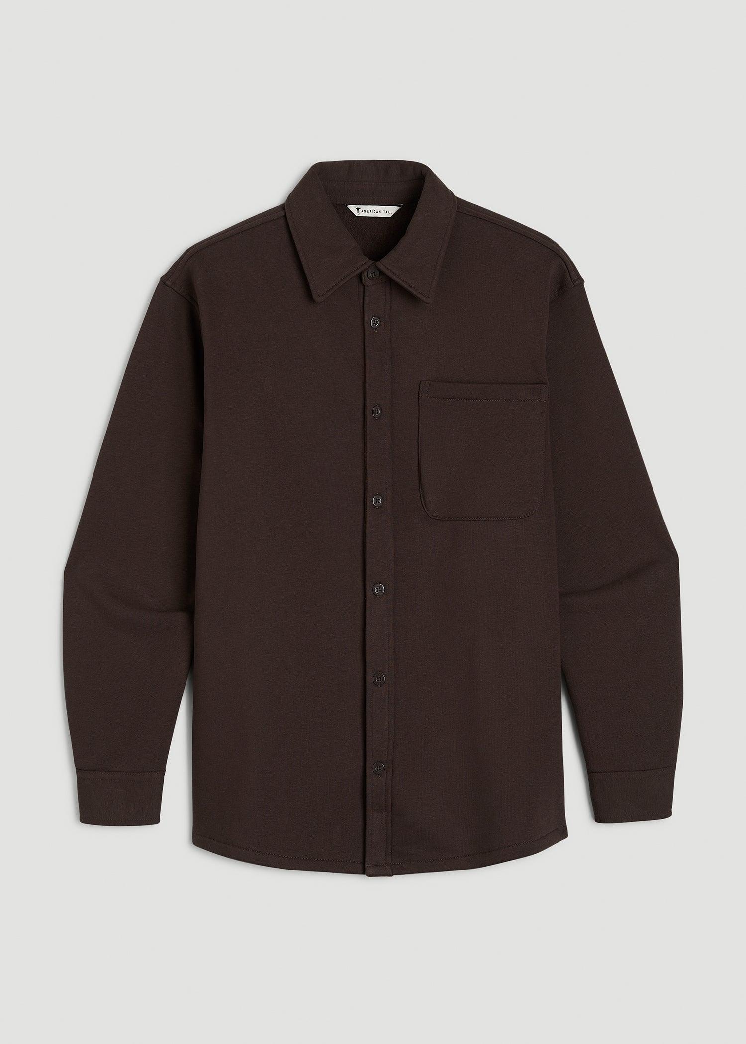 Wearever 2.0 Fleece Shacket for Tall Women in Espresso Female Product Image