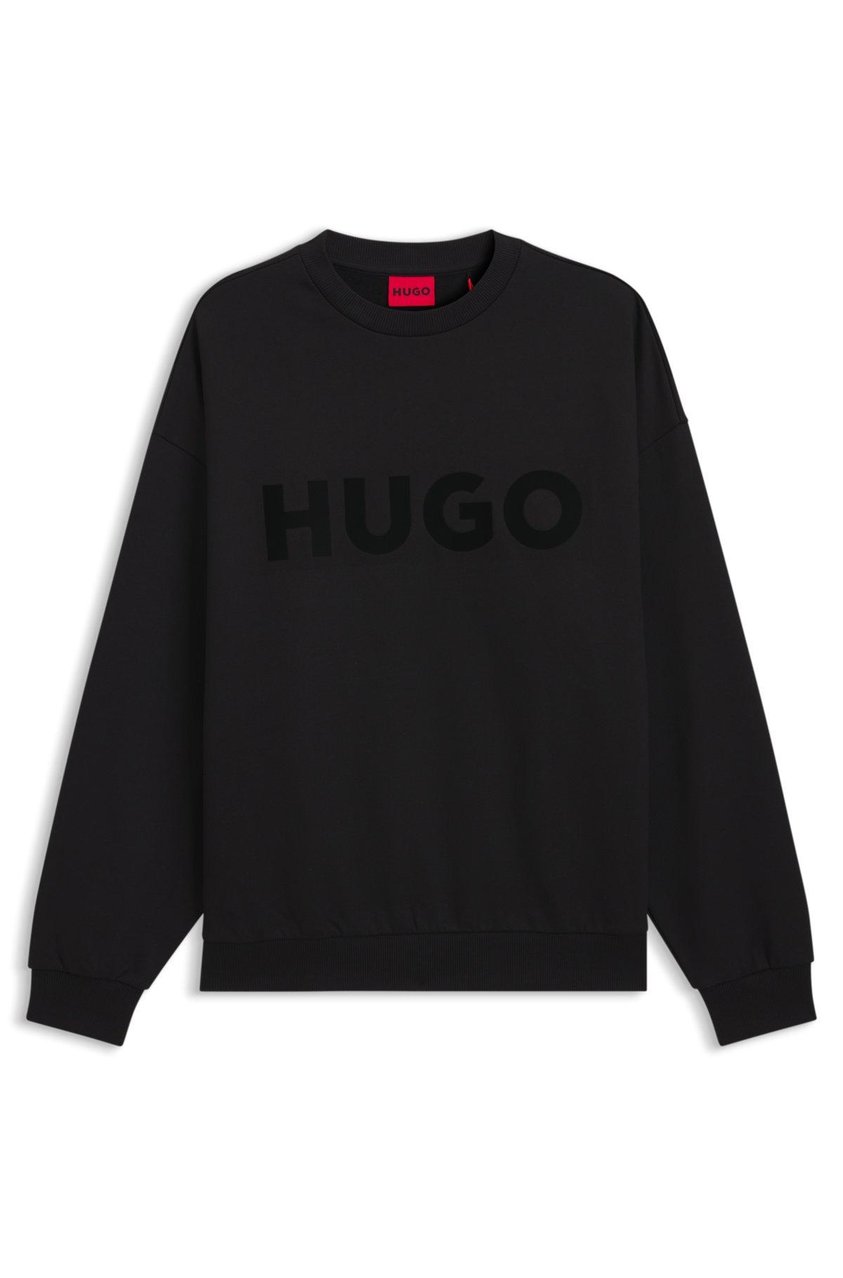 Oversize-fit sweatshirt in cotton terry with logo print Product Image