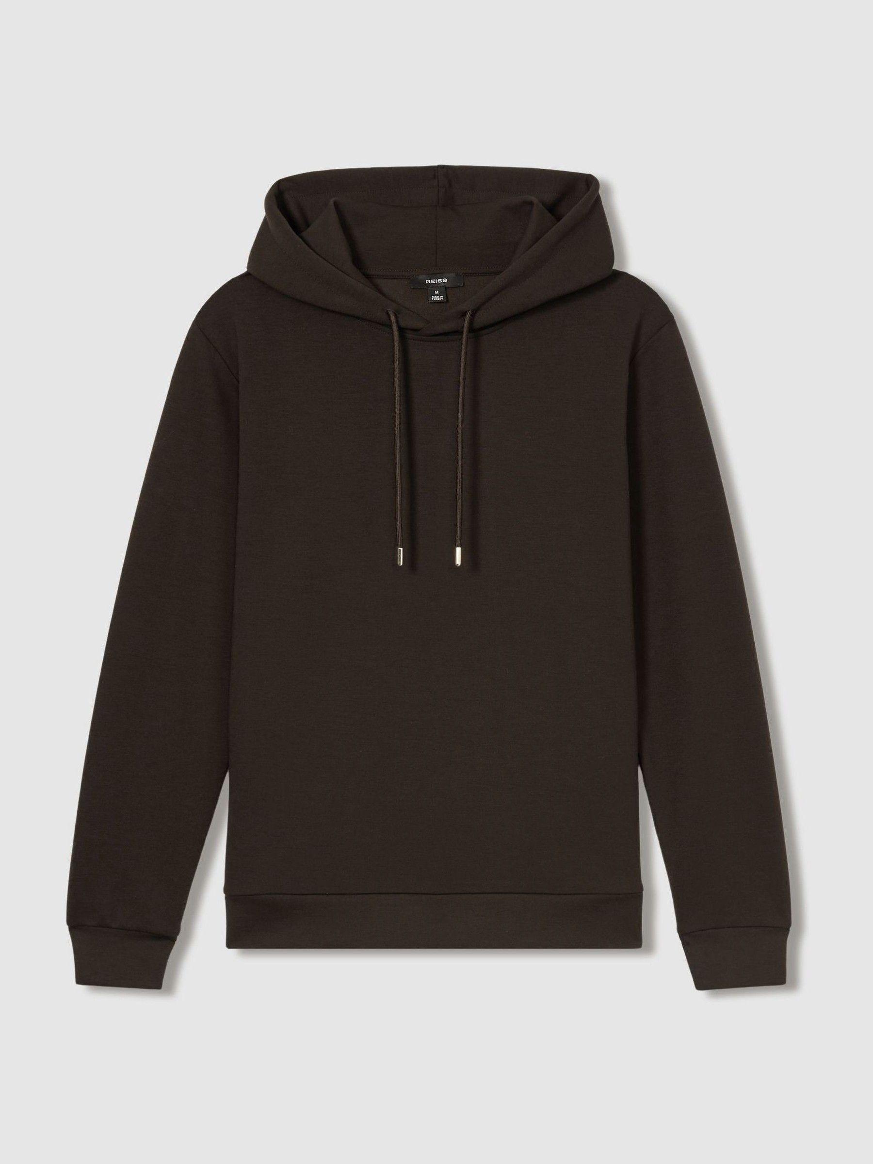 Interlock Jersey Hoodie in Chocolate Brown Product Image
