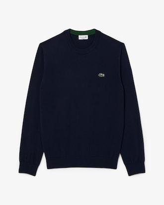 Monochrome Crew Neck Cotton Sweater Product Image