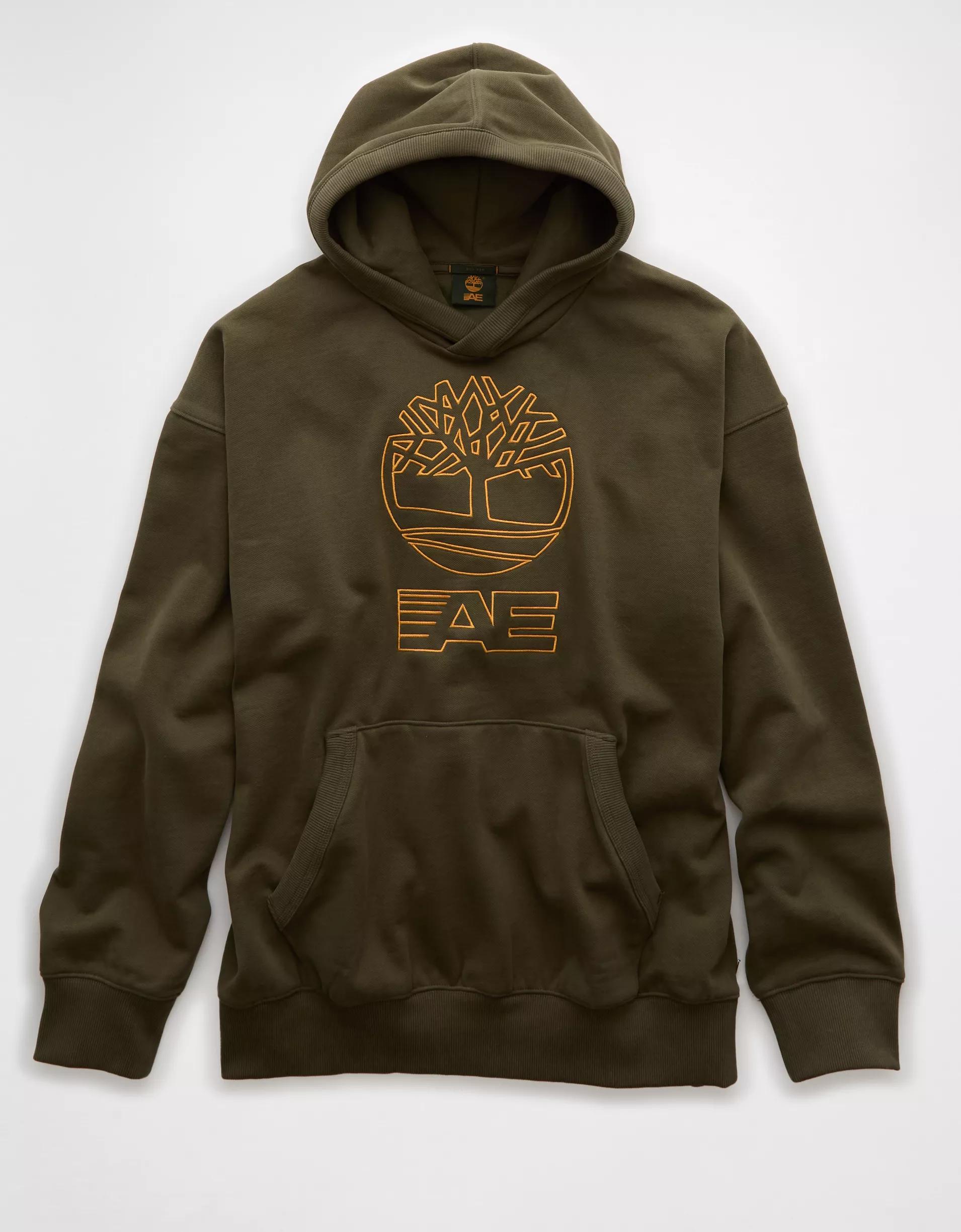 Timberland x AE Embroidered Cotton Hoodie Product Image