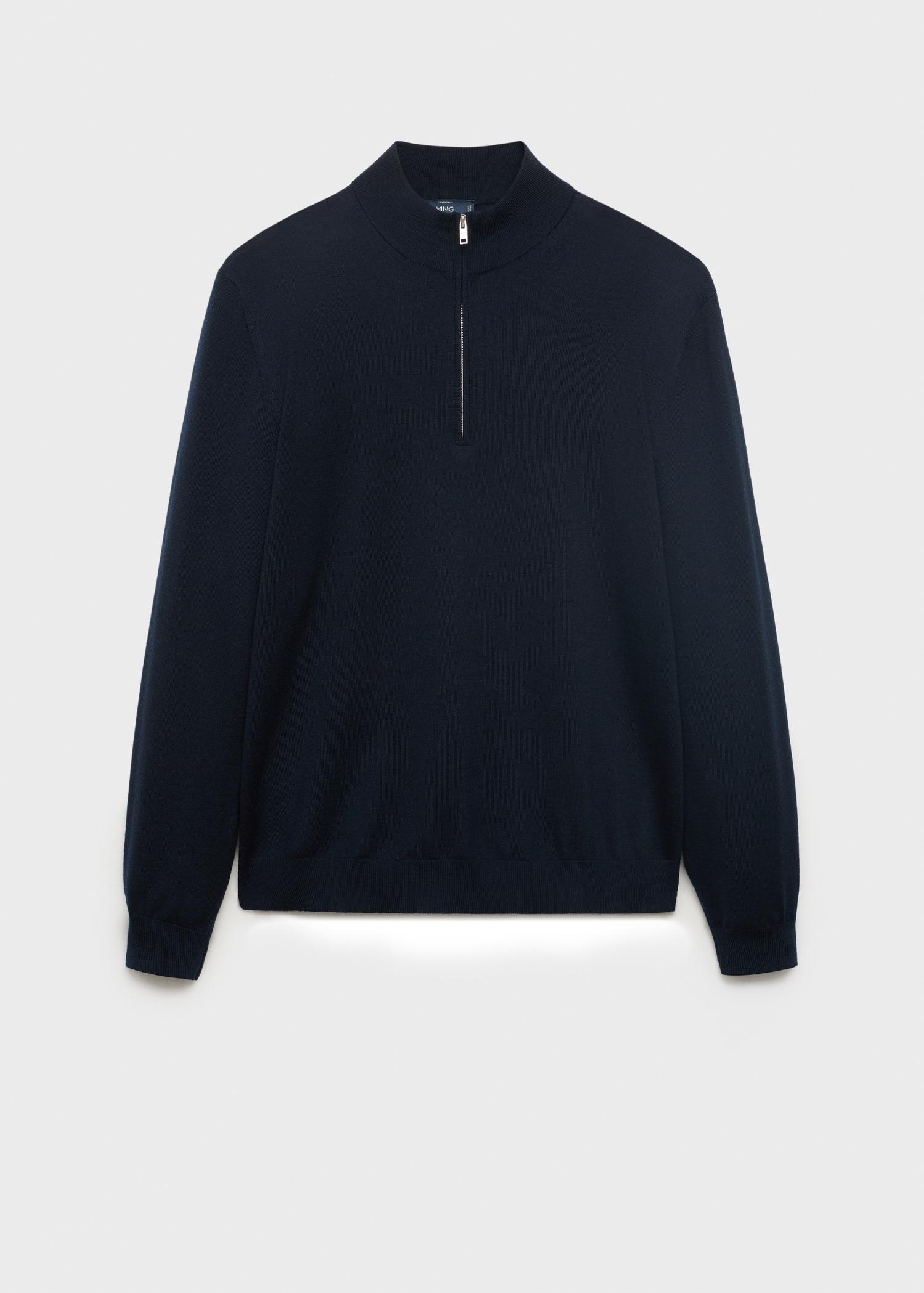 100% wool sweater with perkins neck - Men | MANGO USA Product Image