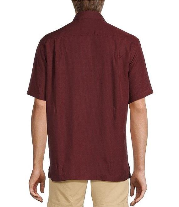 Roundtree & Yorke Short Sleeve Ribstop Solid Sport Shirt Product Image