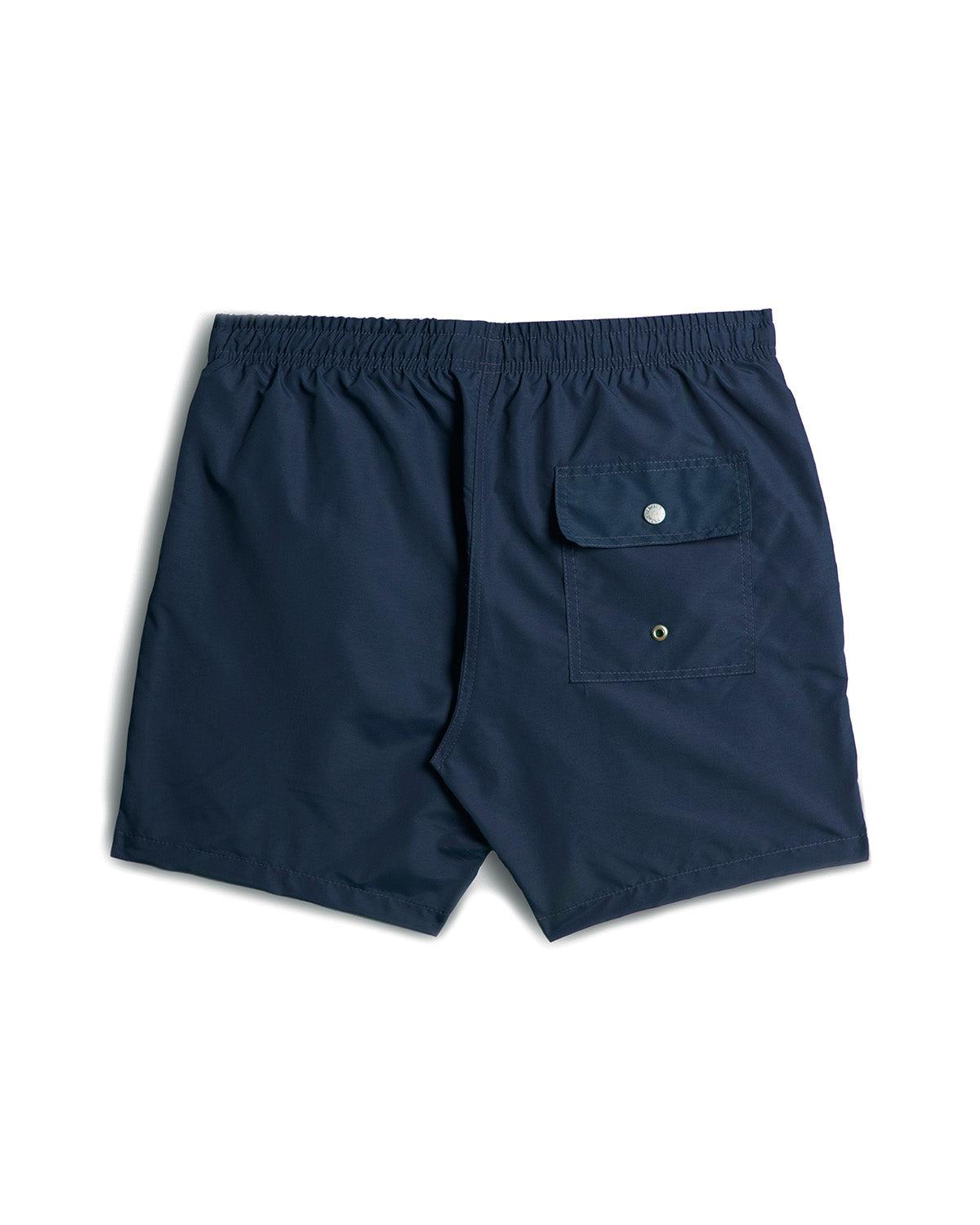 Solid Navy Swim Trunk Product Image