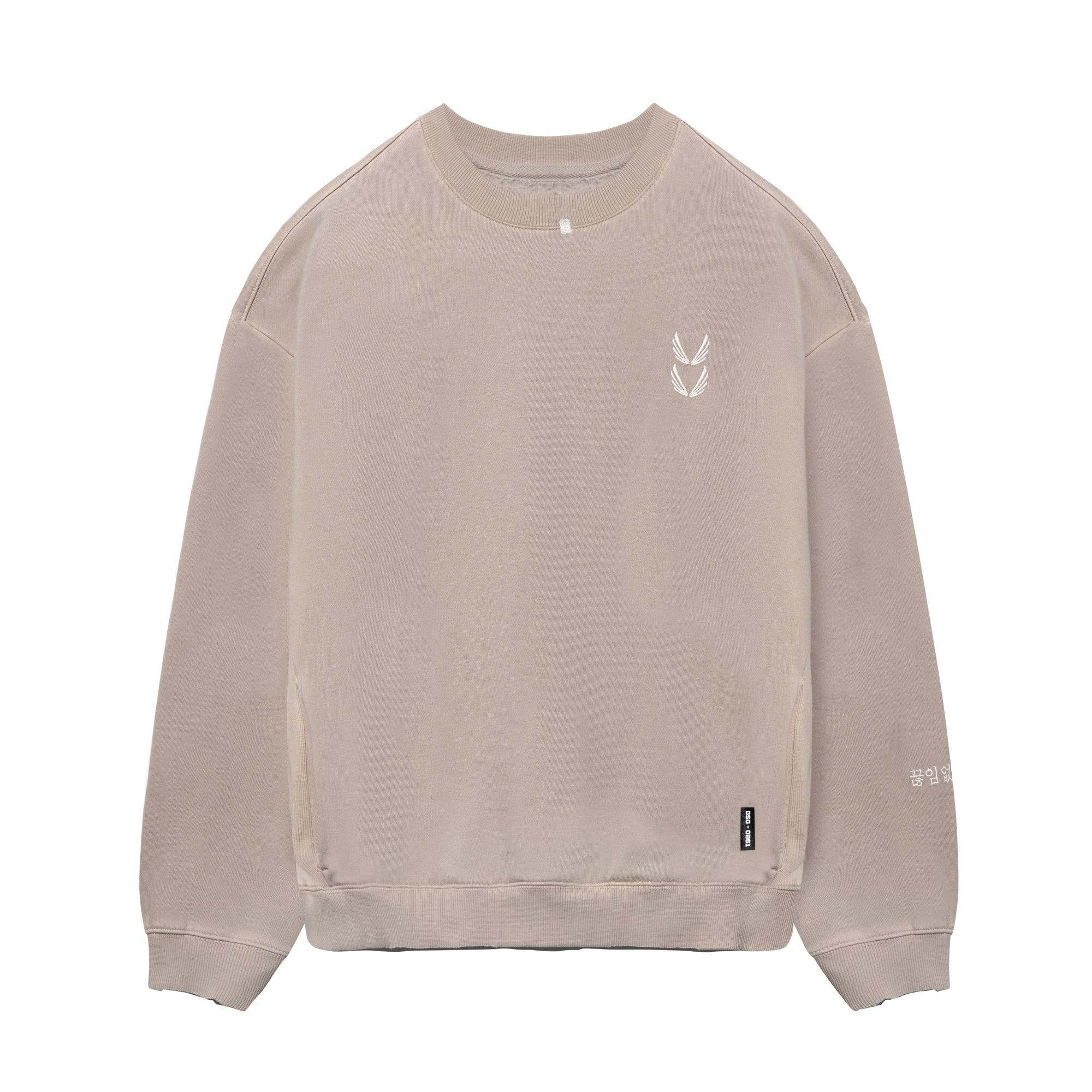 0861. Tech Essential™ Distressed Crewneck - Faded Chai Product Image