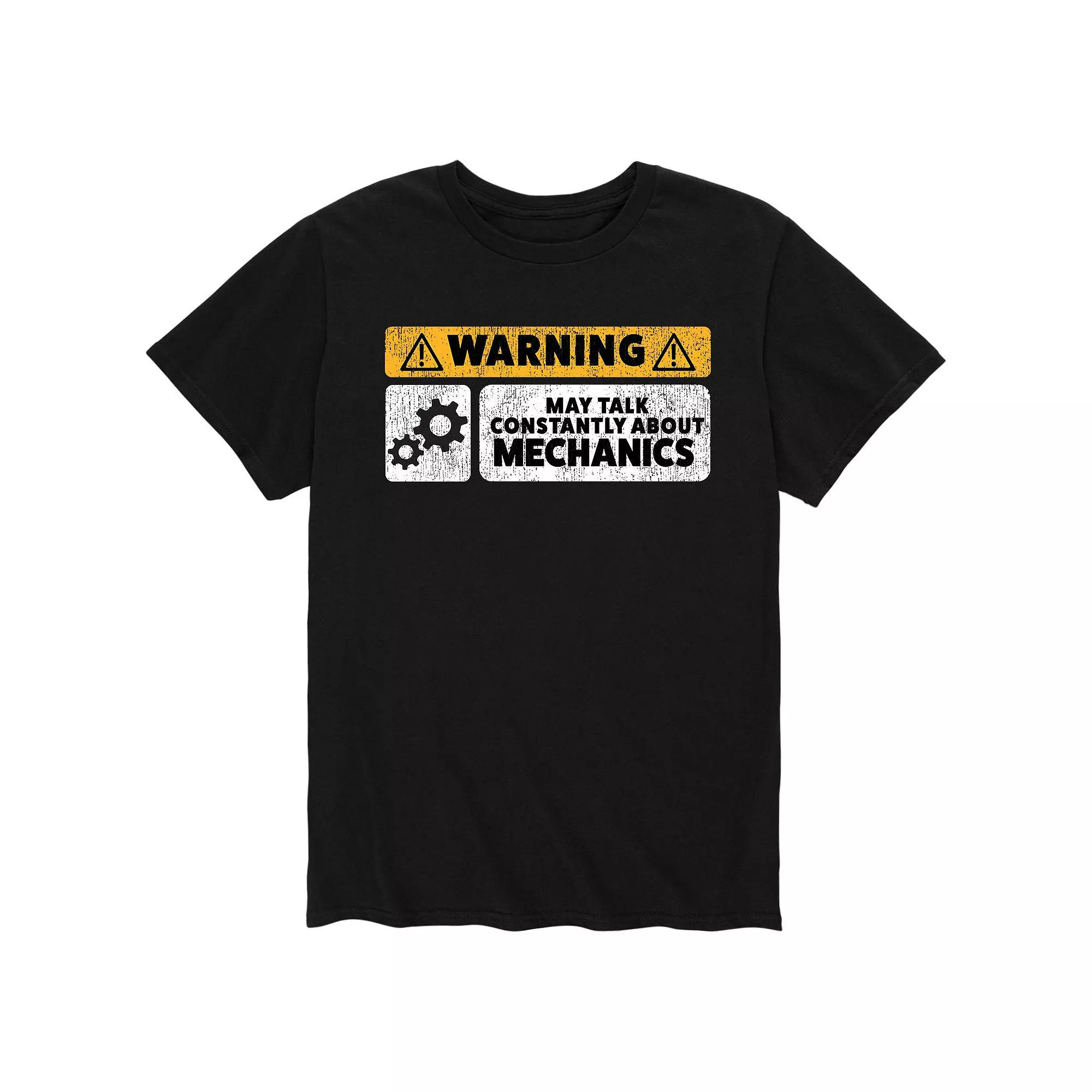 Men's Warning May Talk Constantly Tee,  Product Image