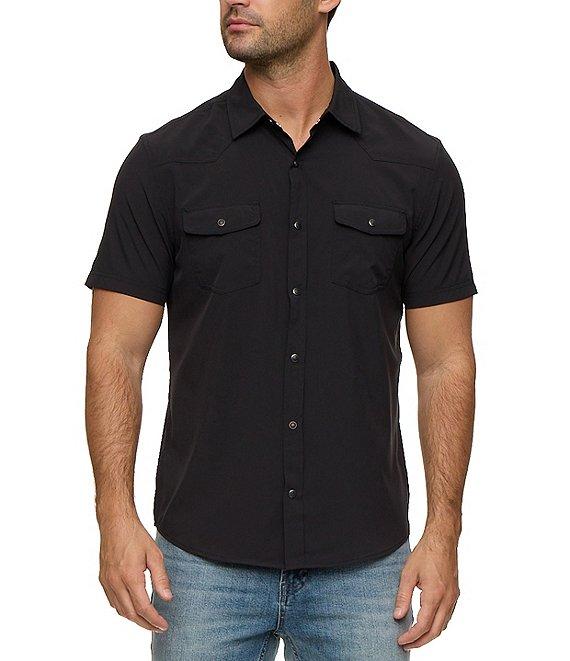 Flag and Anthem Longmont UPF Performance Solid Short Sleeve Woven Western Shirt Product Image