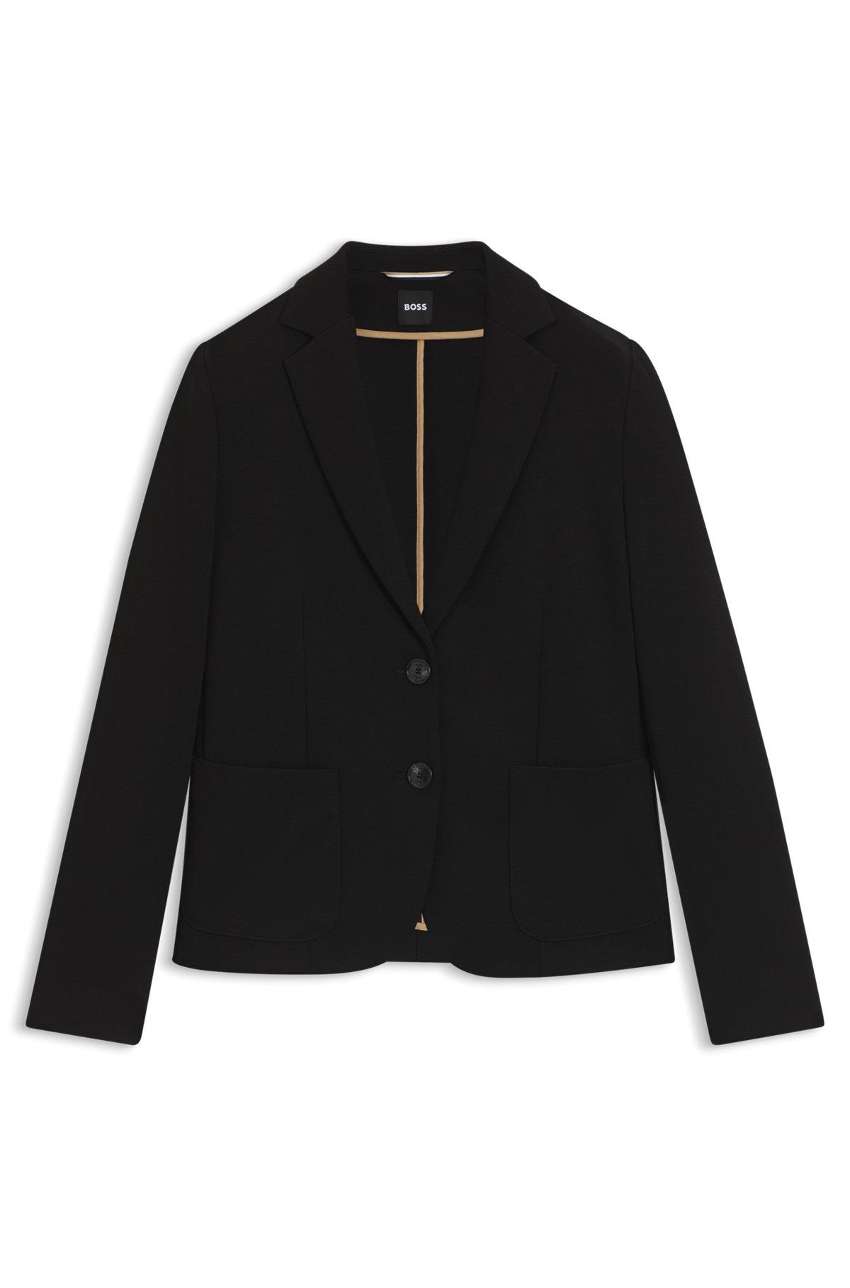 BOSS - Extra-slim-fit jacket in stretch fabric - Black Product Image