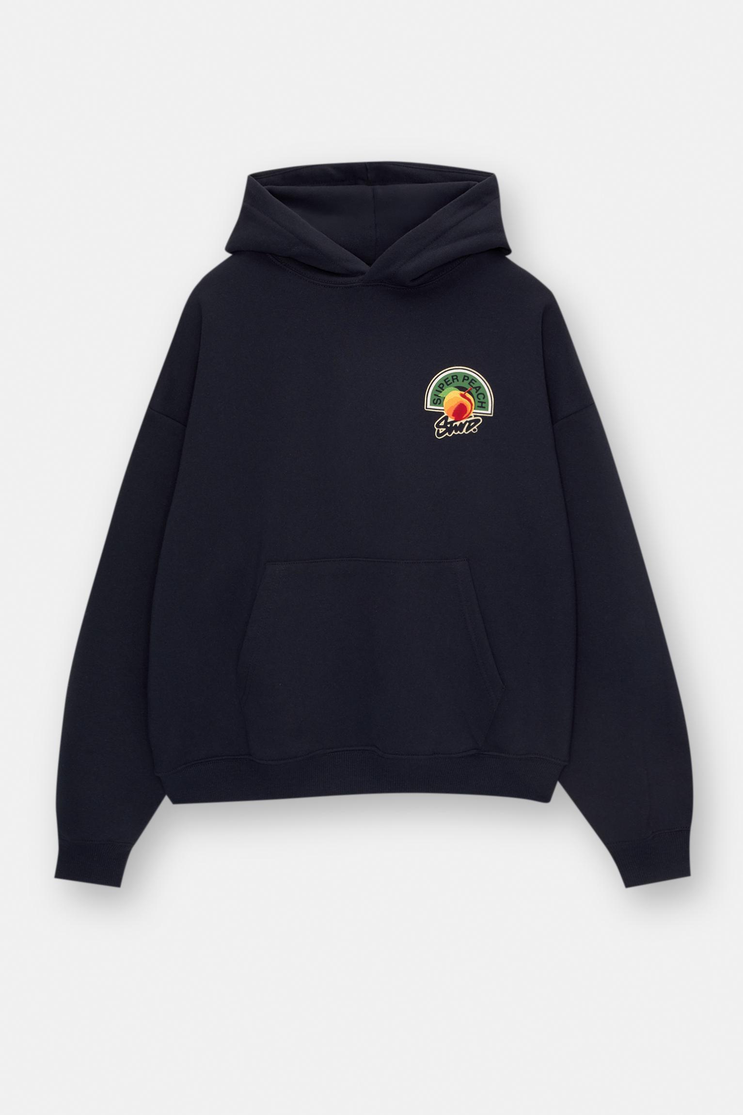 Peach graphic sweatshirt Product Image