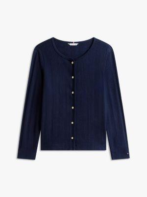 Pointelle T-Shirt Cardigan Product Image