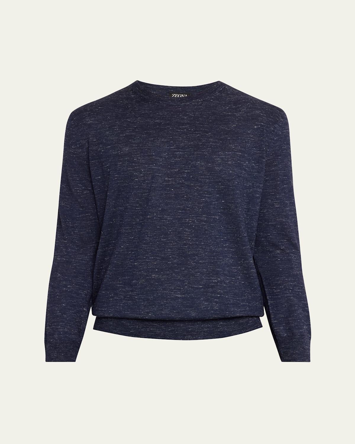 Mens Cashmere, Silk and Linen Crewneck Sweater Product Image