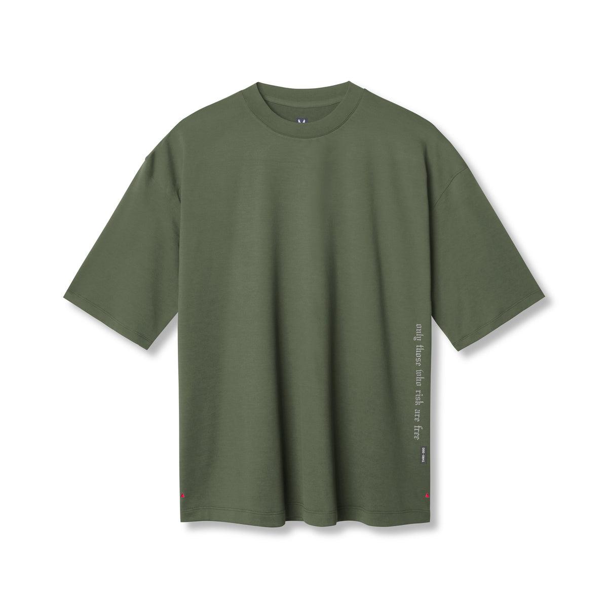 0841. 3D-Lite® 2.0 Lycra® 3/4-Sleeve Oversized Tee - Olive "OTWR" Product Image