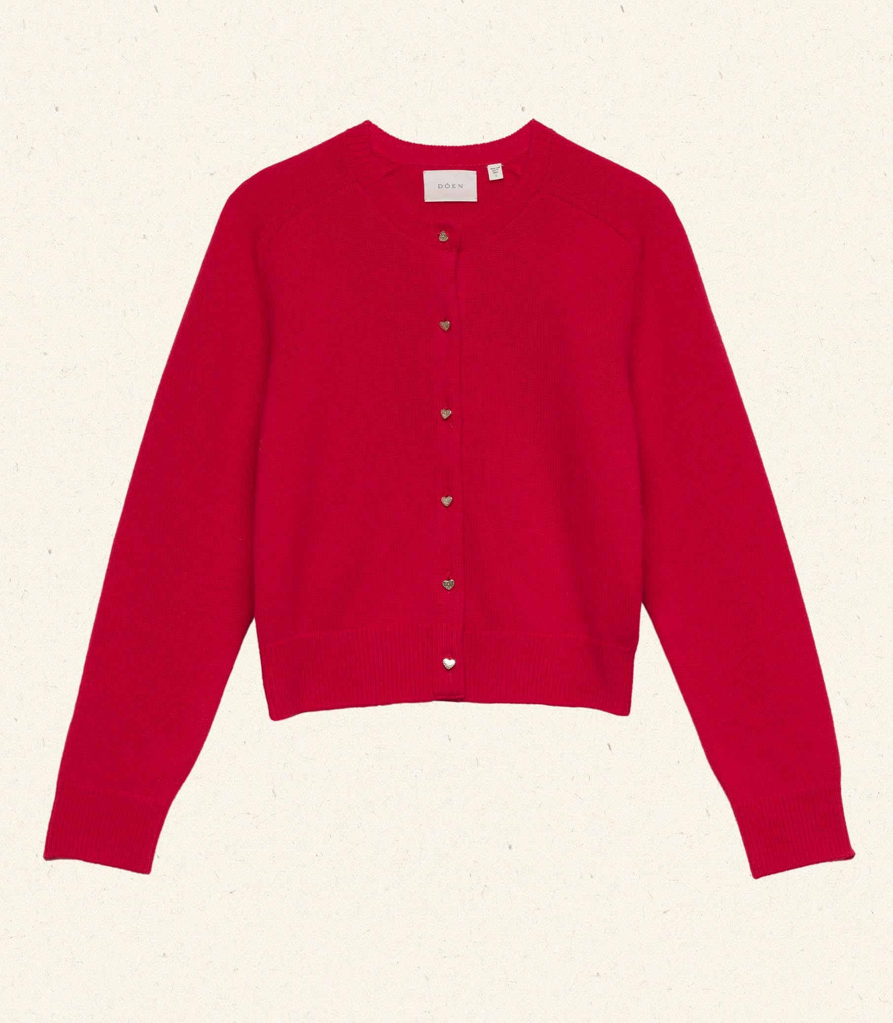 VIVELLE CARDIGAN -- SCARLET ROSE Product Image
