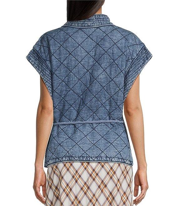 C&V Chelsea & Violet Quilted Denim Vest Product Image