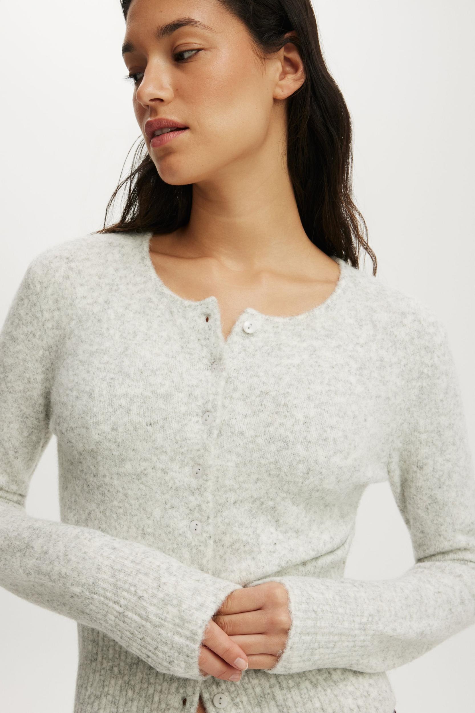 Fluffy Fitted Knit Cardi Product Image