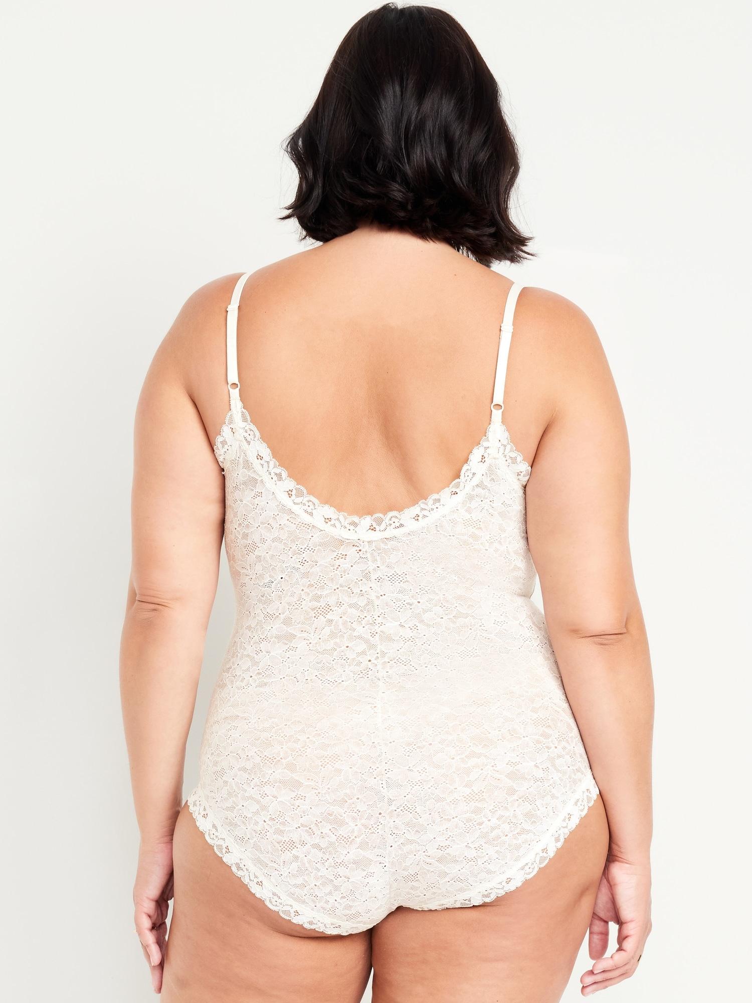 V-Neck Lace Bodysuit Product Image