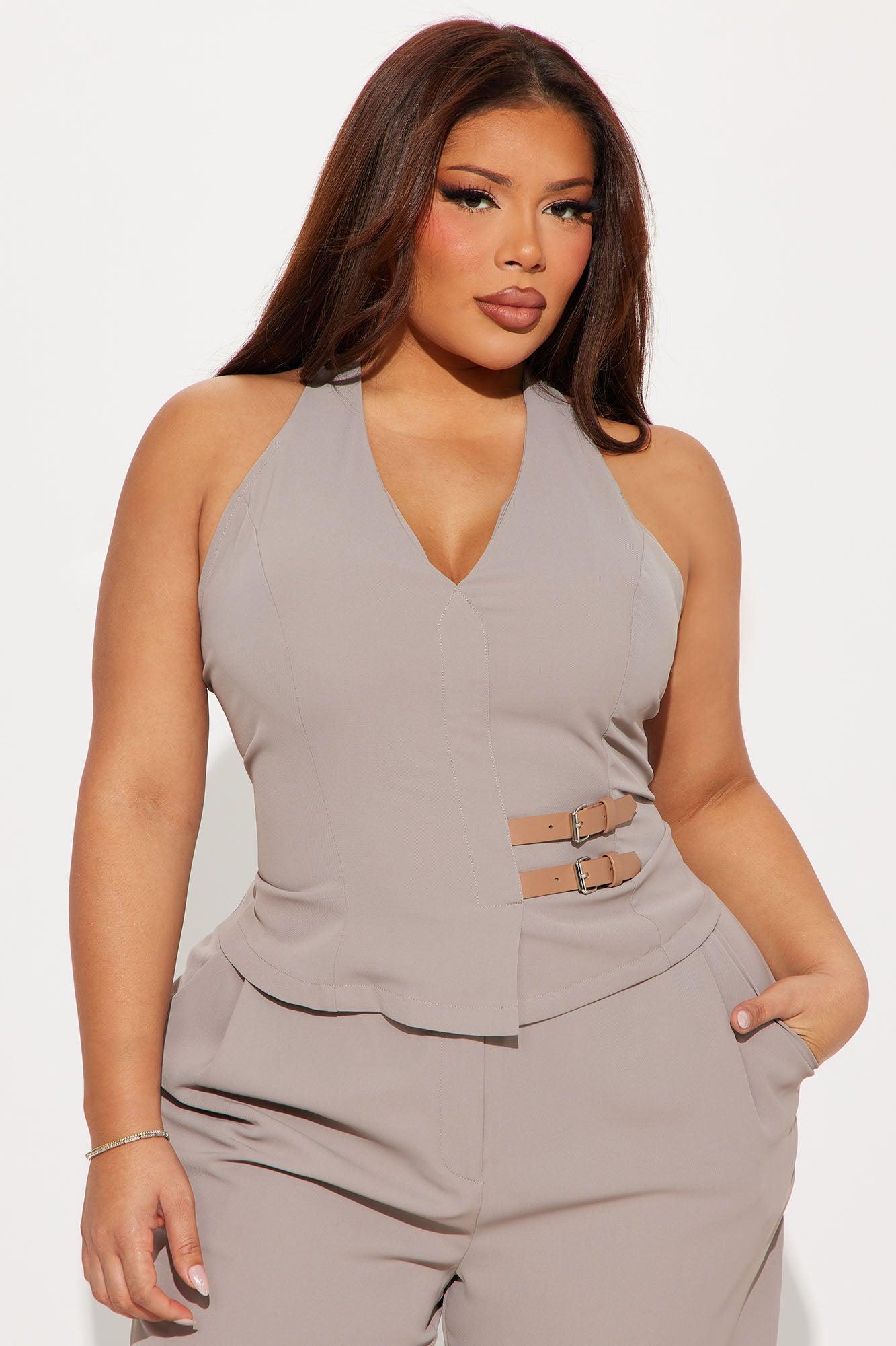 Brielle Pant Set - Grey Product Image