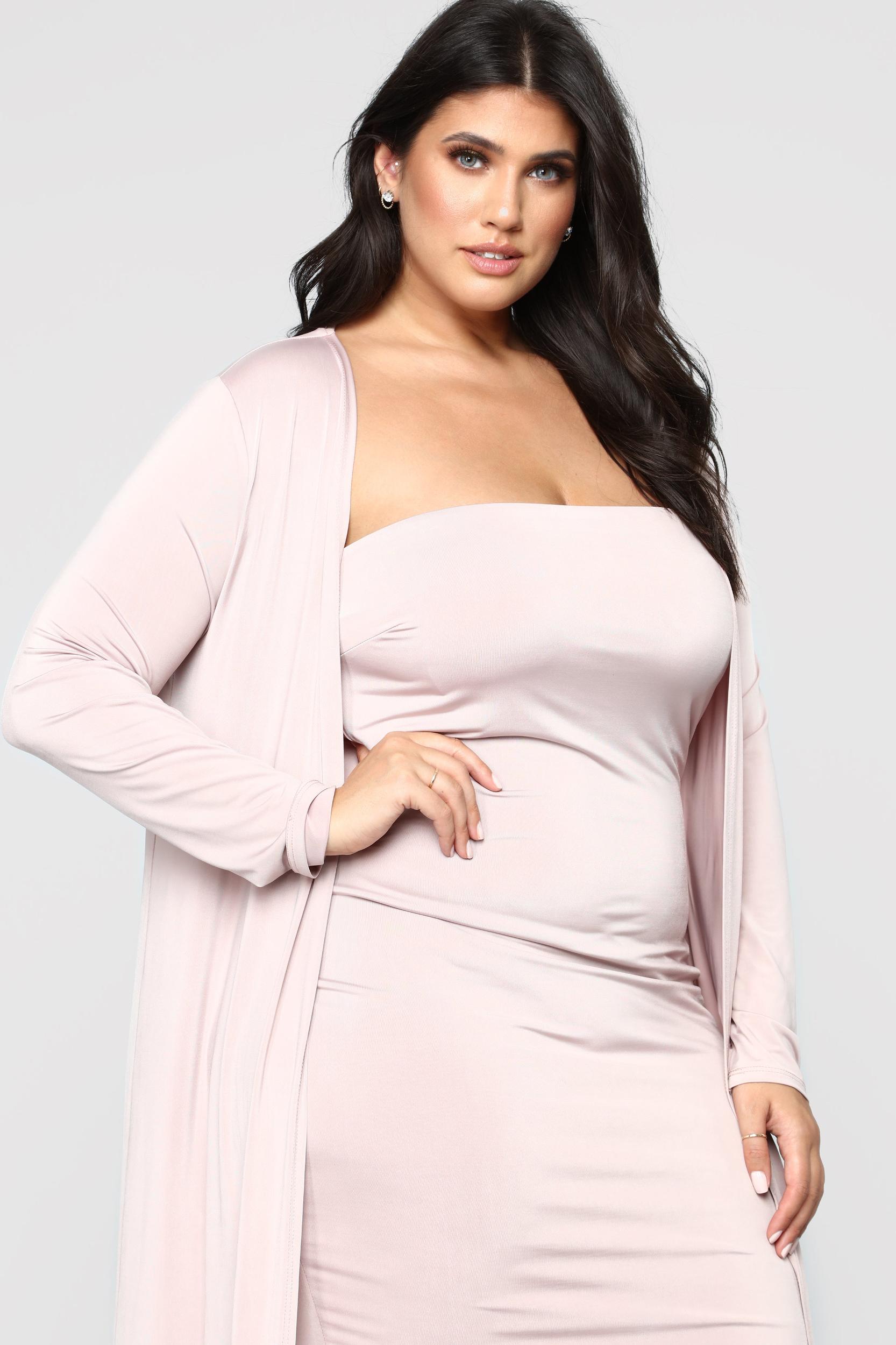 Still Fallin' For Him Dress Set - Mauve Product Image