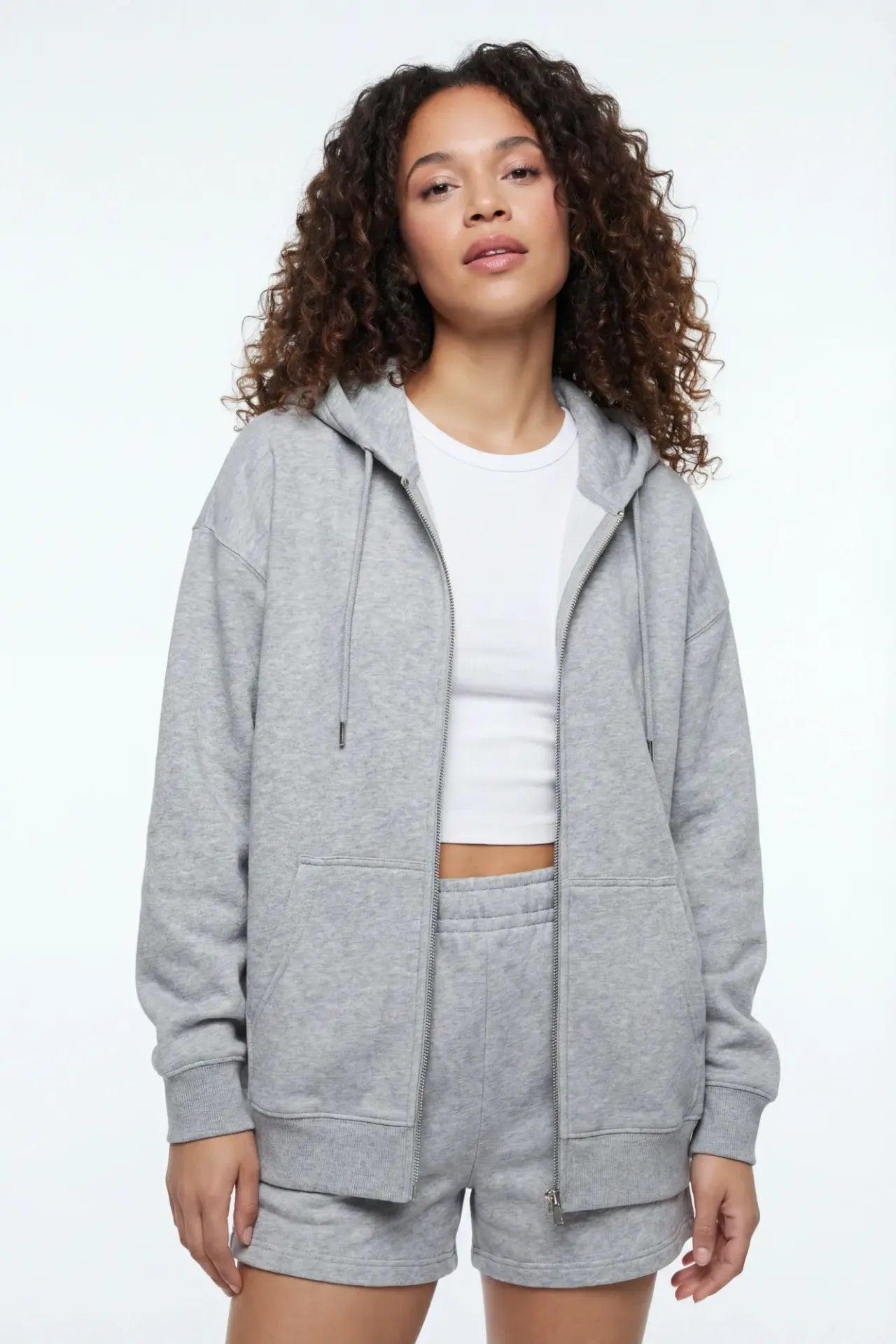 Fleece Zip-Up Hoodie Female Product Image