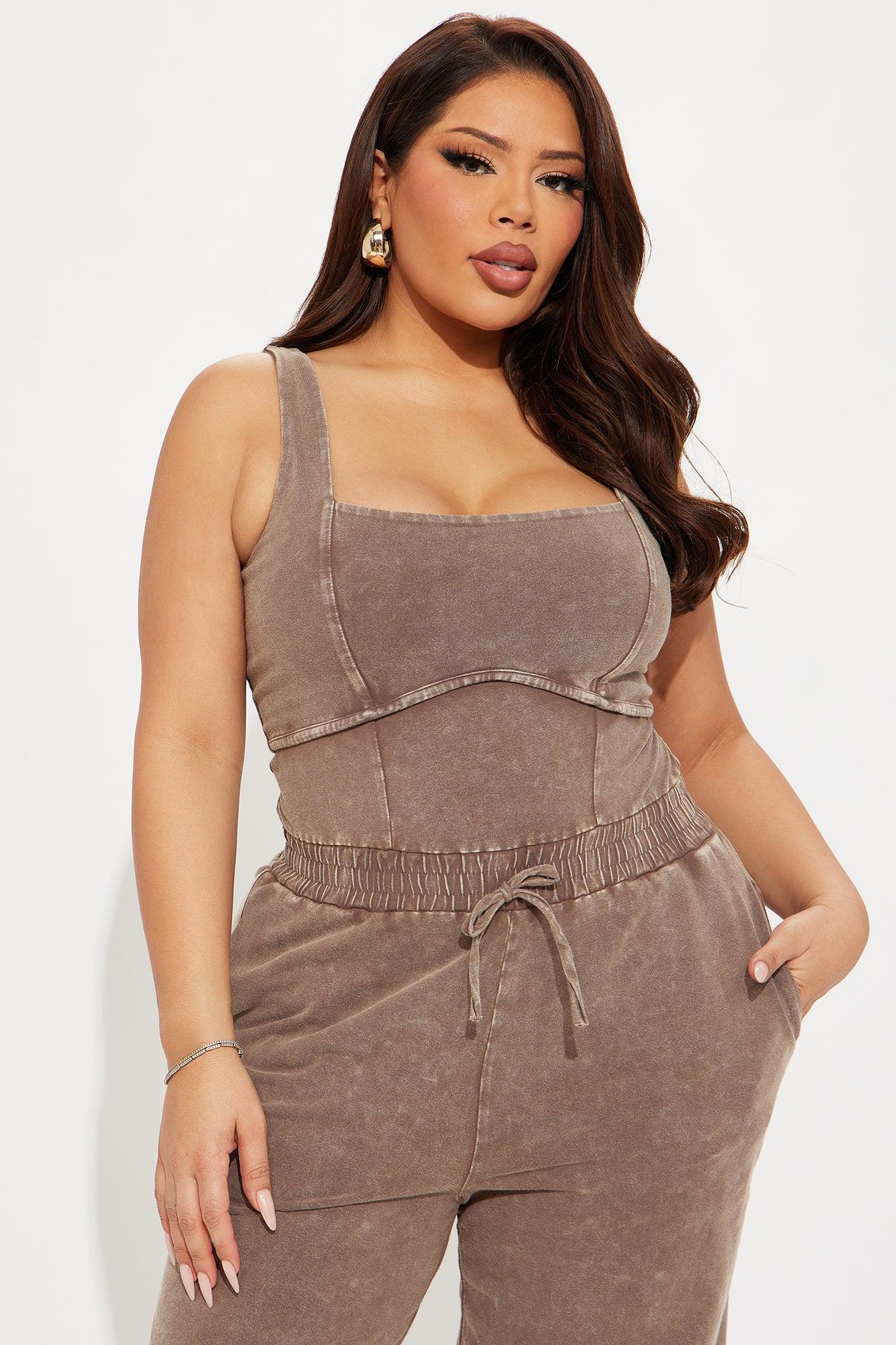 Keep It Up Jumpsuit - Brown Product Image