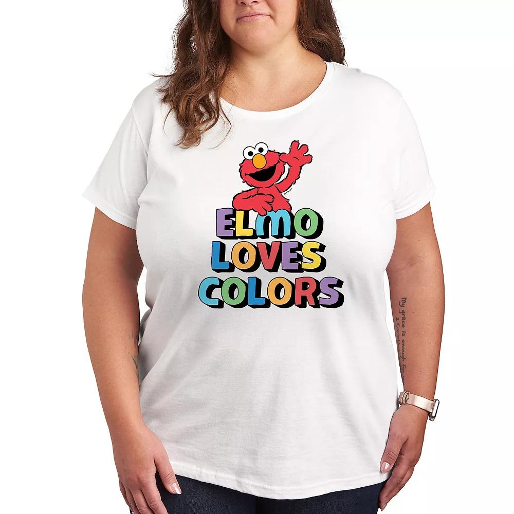 Plus Sesame Street Elmo Colors Graphic Tee, Women's,  Product Image