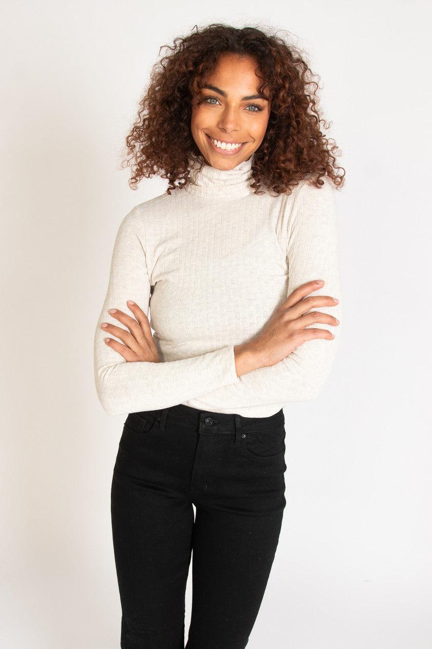 Pointelle Turtleneck Product Image