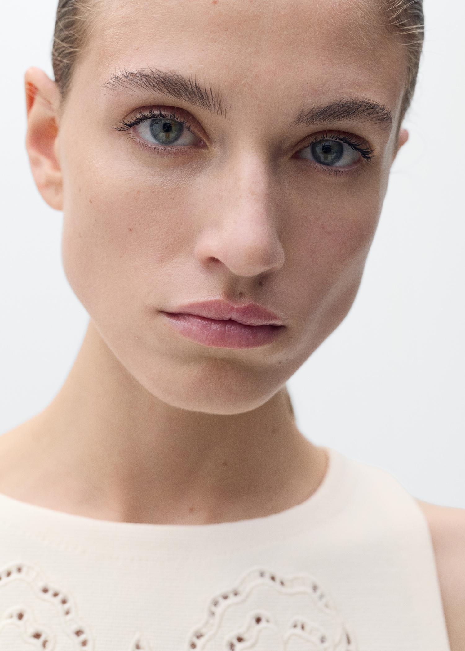 Knitted dress openwork details - Women | MANGO USA Product Image