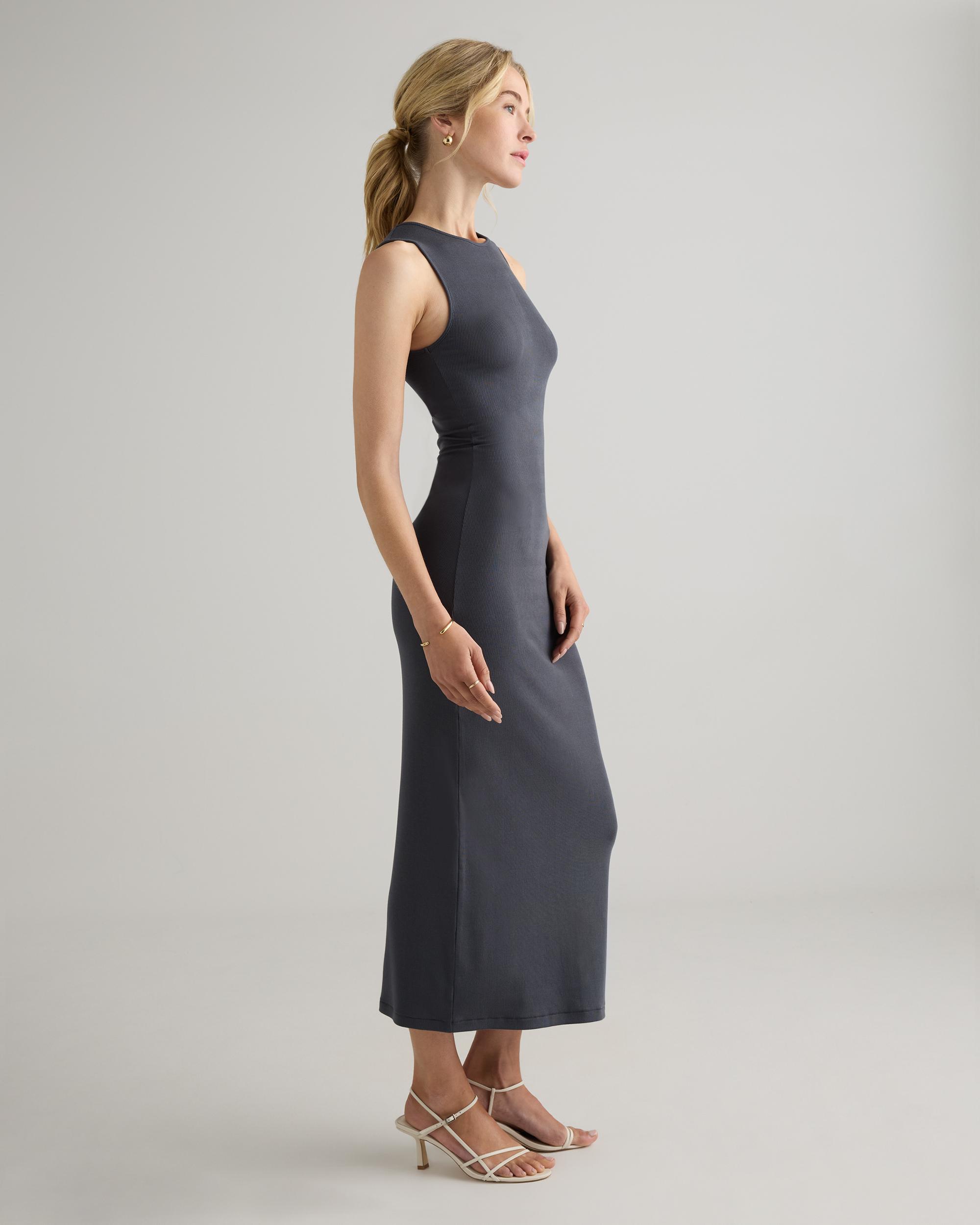 Quince | Women's Tencel Rib Knit Tank Top Midi Dress Size XL Product Image