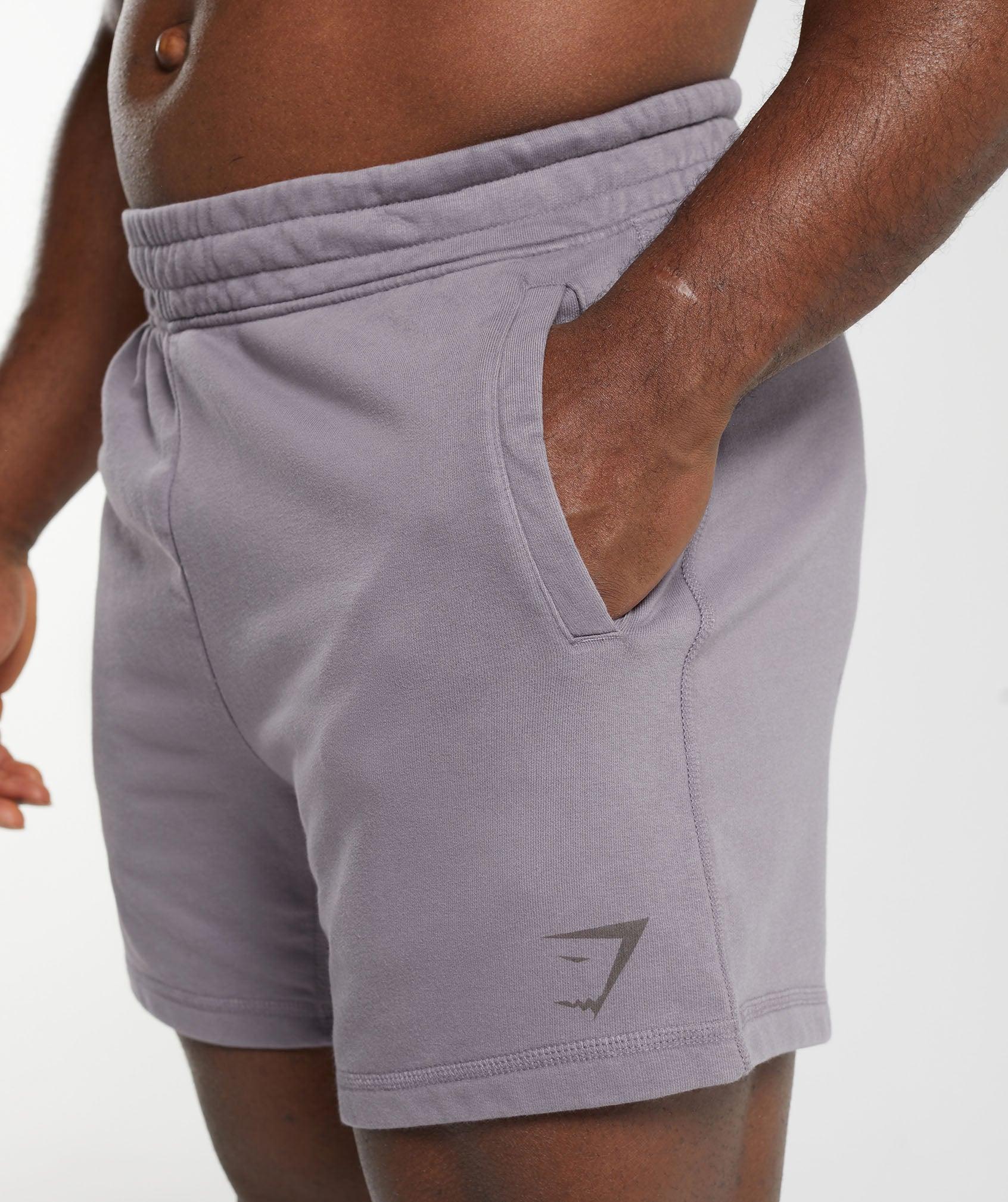 Gymshark Heritage Washed 5" Shorts - Fog Purple Male Product Image