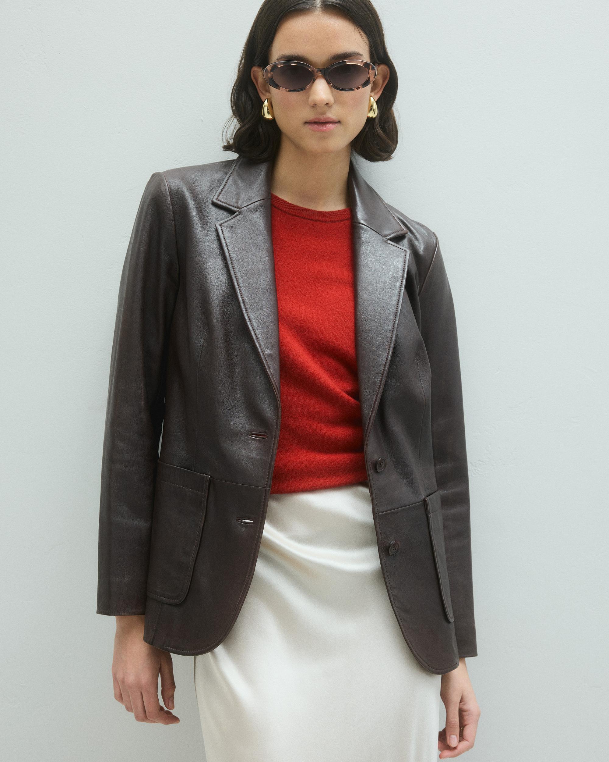 Quince | Women's Blazer Size XS, Leather Product Image