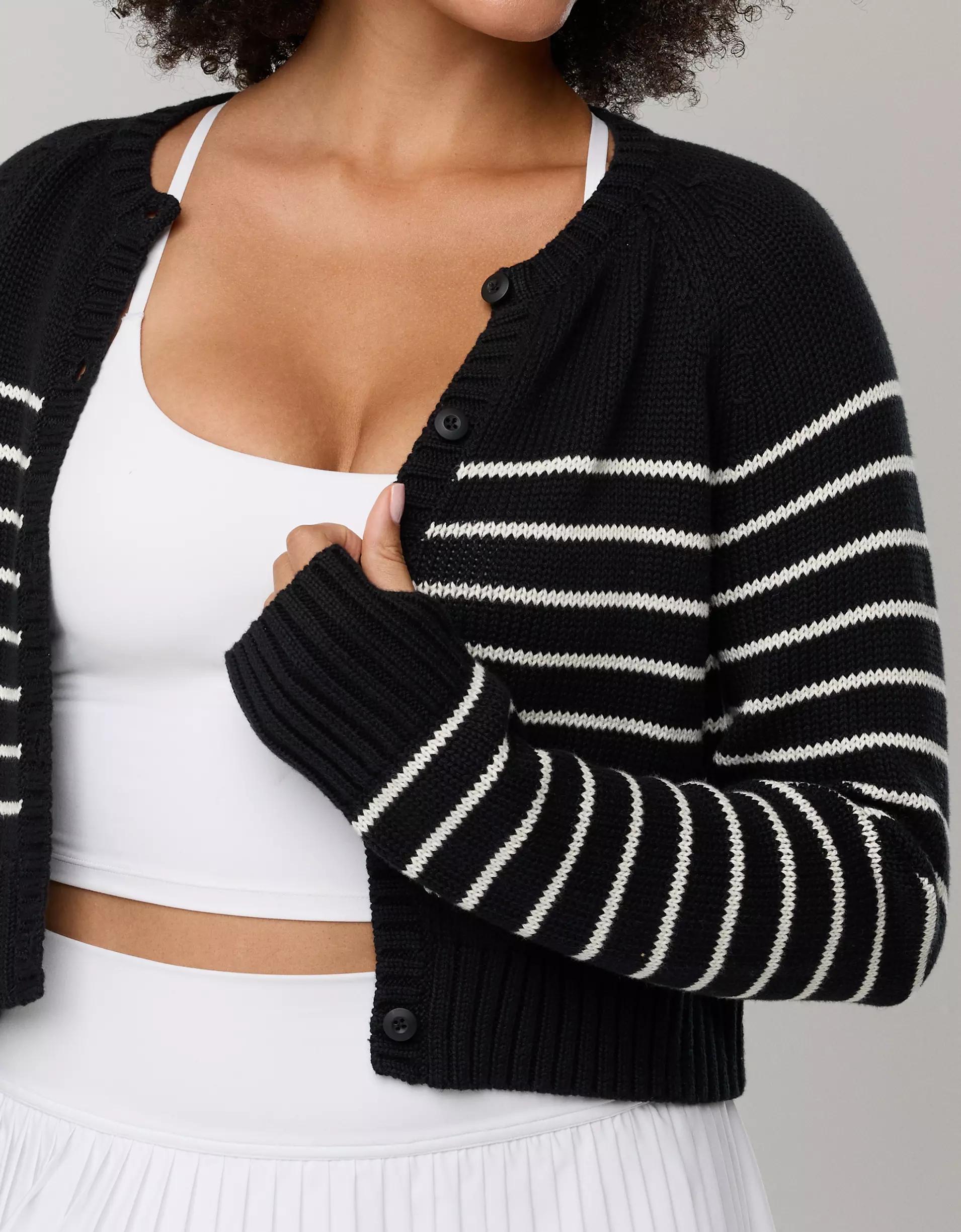 OFFLINE By Aerie Striped Cardigan Sweater Product Image