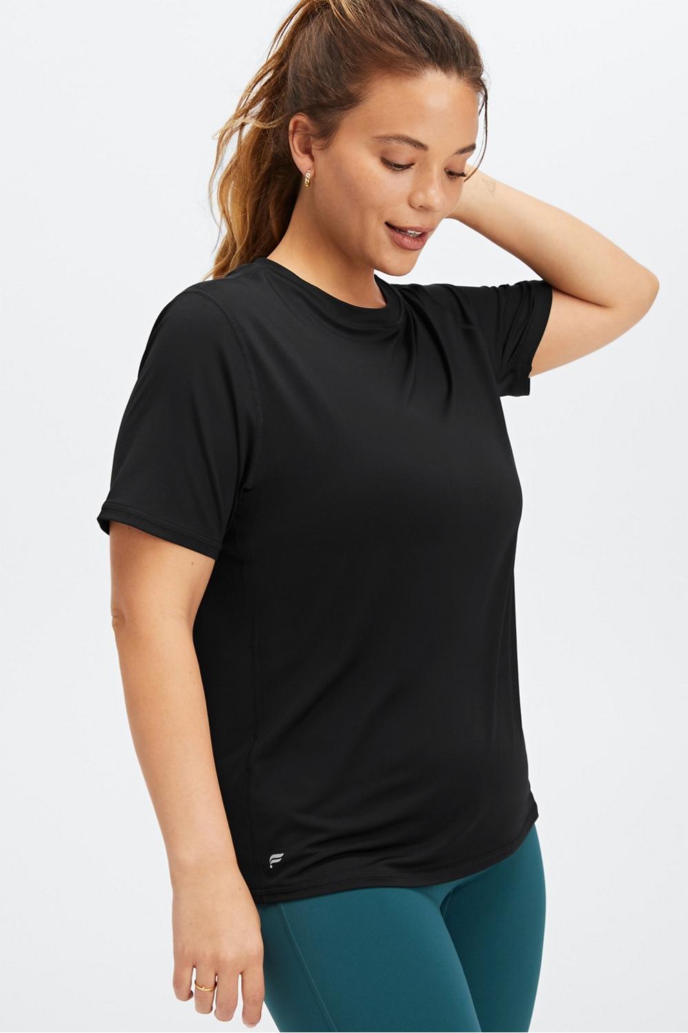 Fabletics Phoenix Lite Short-Sleeve Top Womens black Size XXS Product Image