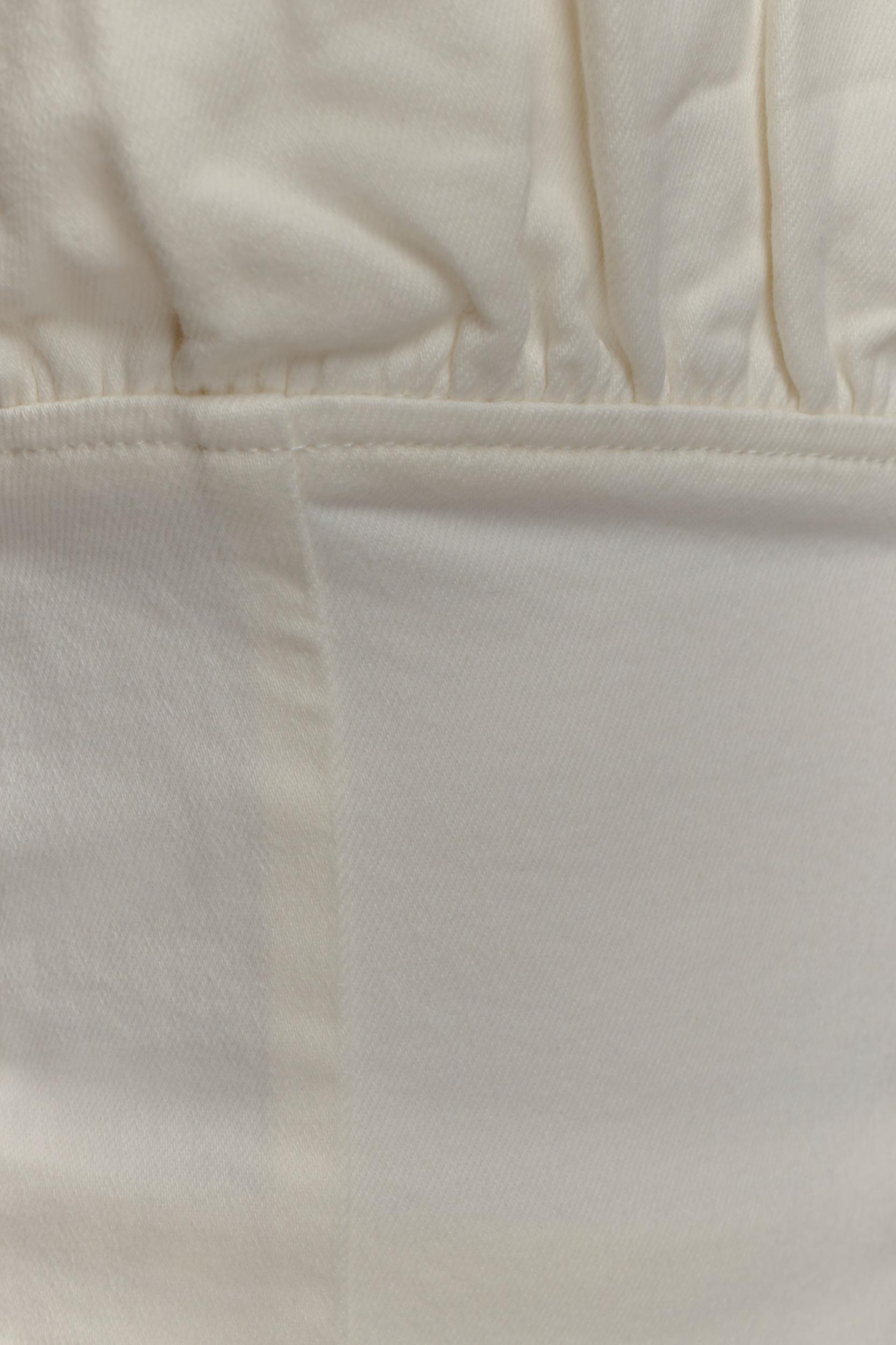 Cecilia Denim Frill Corset - White Product Image