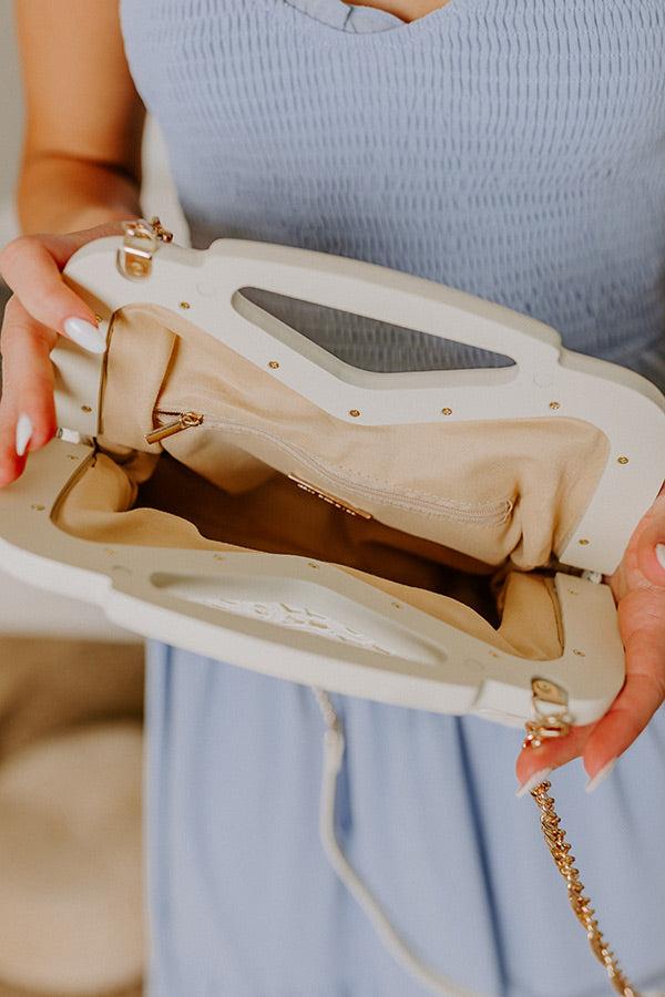 Boho Moment Crochet Purse In Cream Product Image