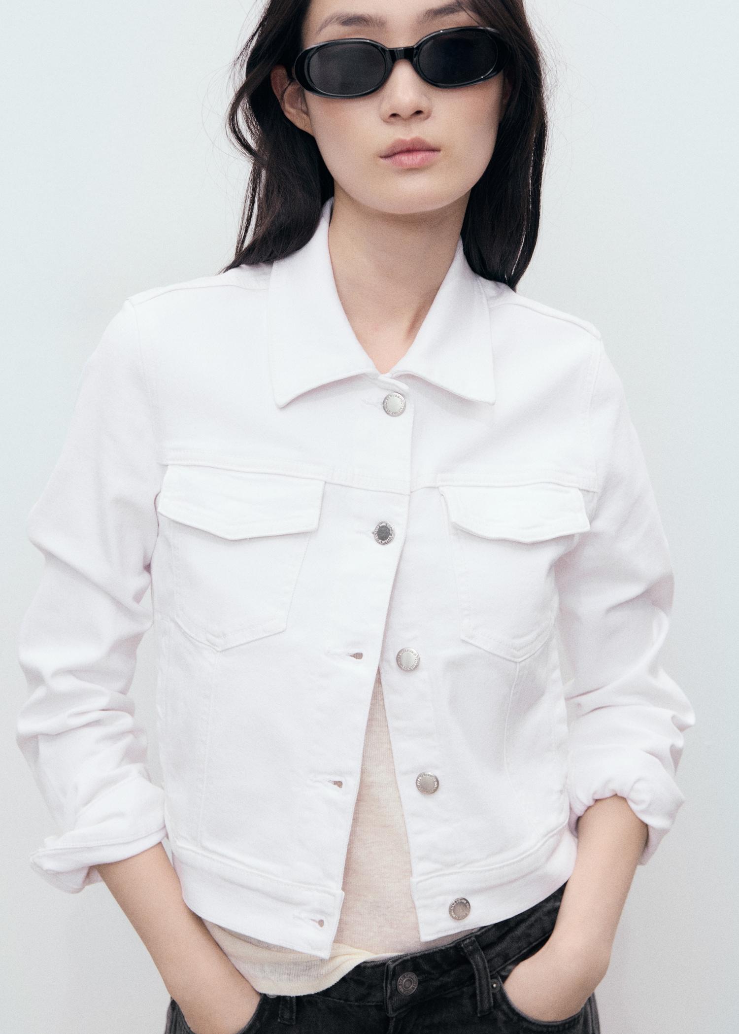 Pockets denim jacket - Women | MANGO USA Product Image