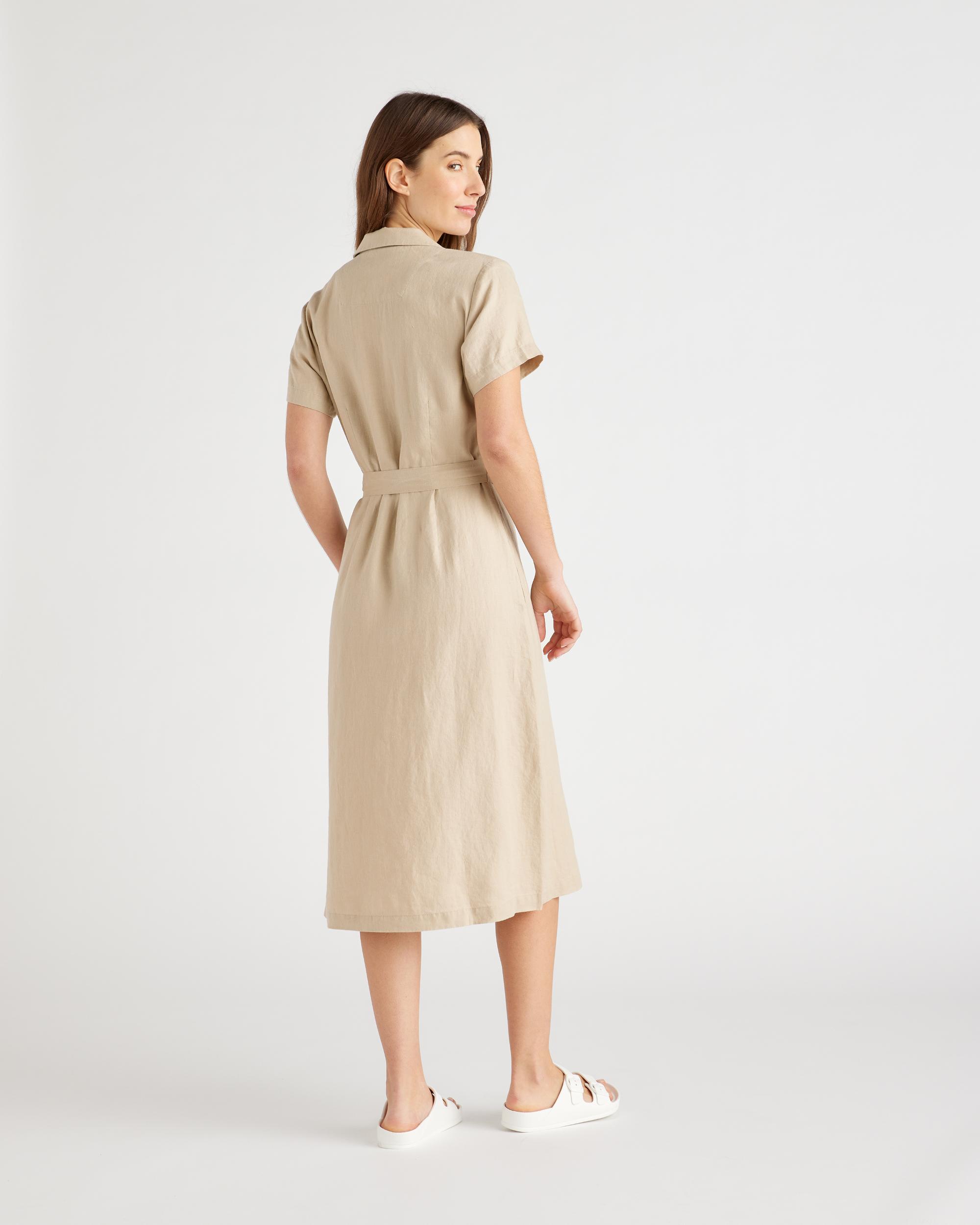 Quince | Women's Short Sleeve Dress Size XS, Linen Product Image