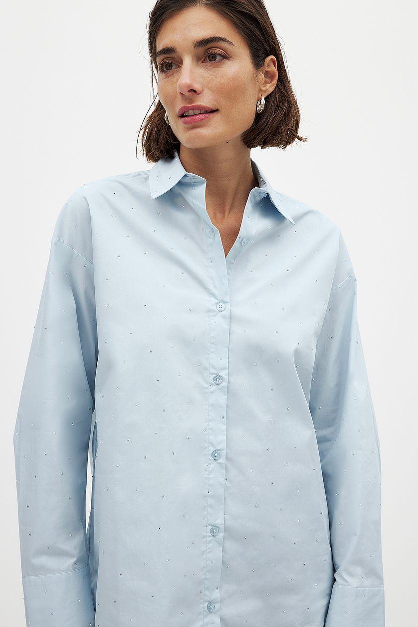 Rhinestone Detail Shirt Product Image