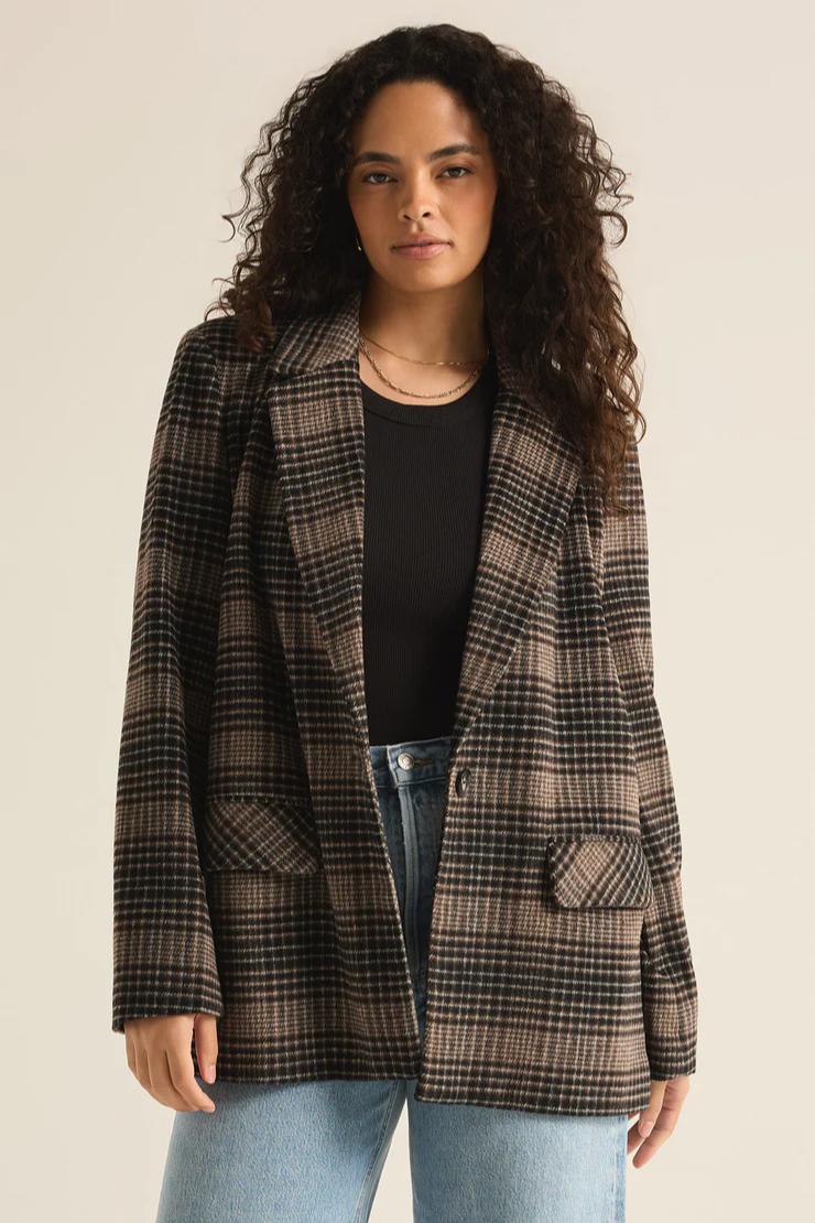 Kingston Relaxed Plaid Blazer Product Image