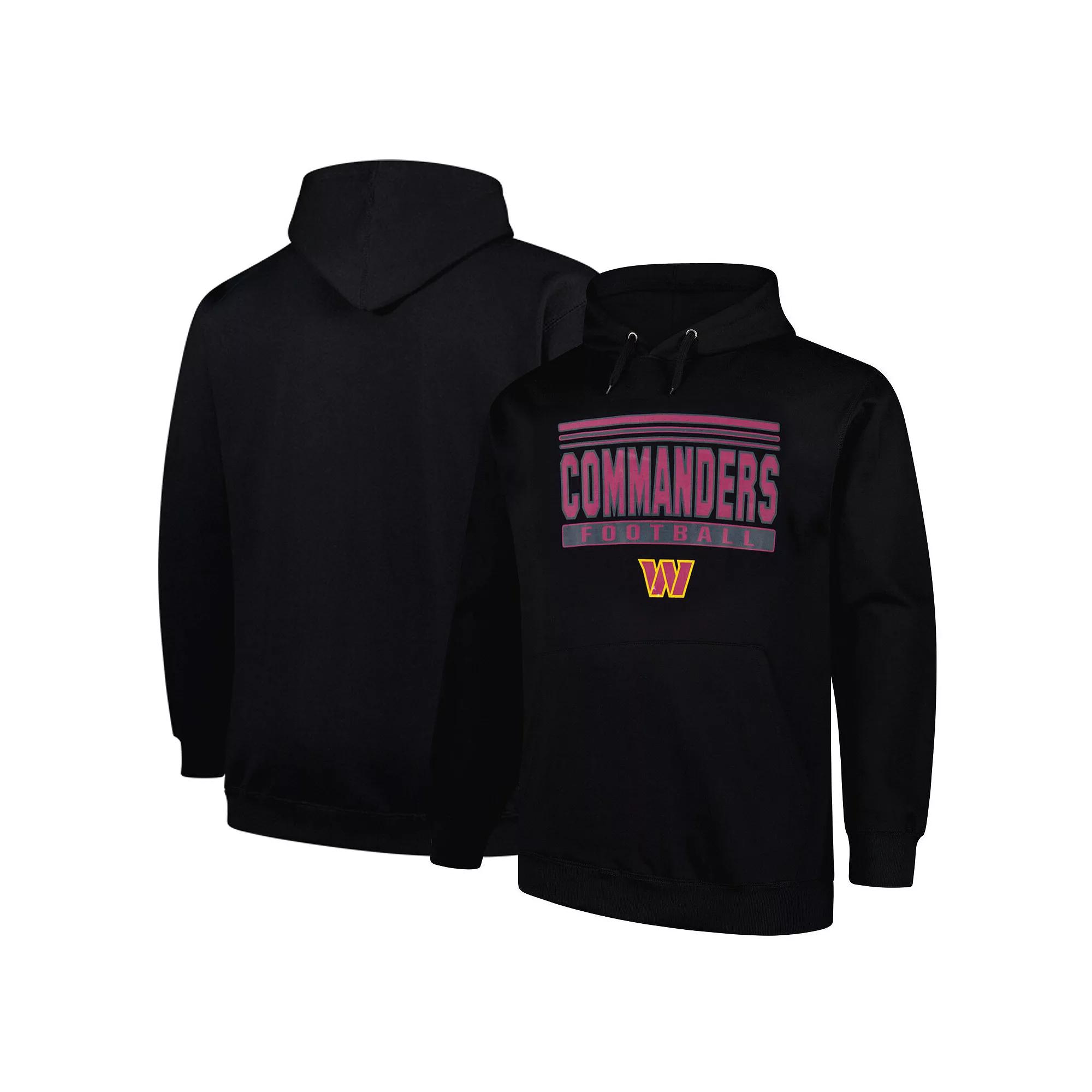 Men's Fanatics Black New England Patriots Big & Tall Pop Pullover Hoodie, Size: 4XB Product Image