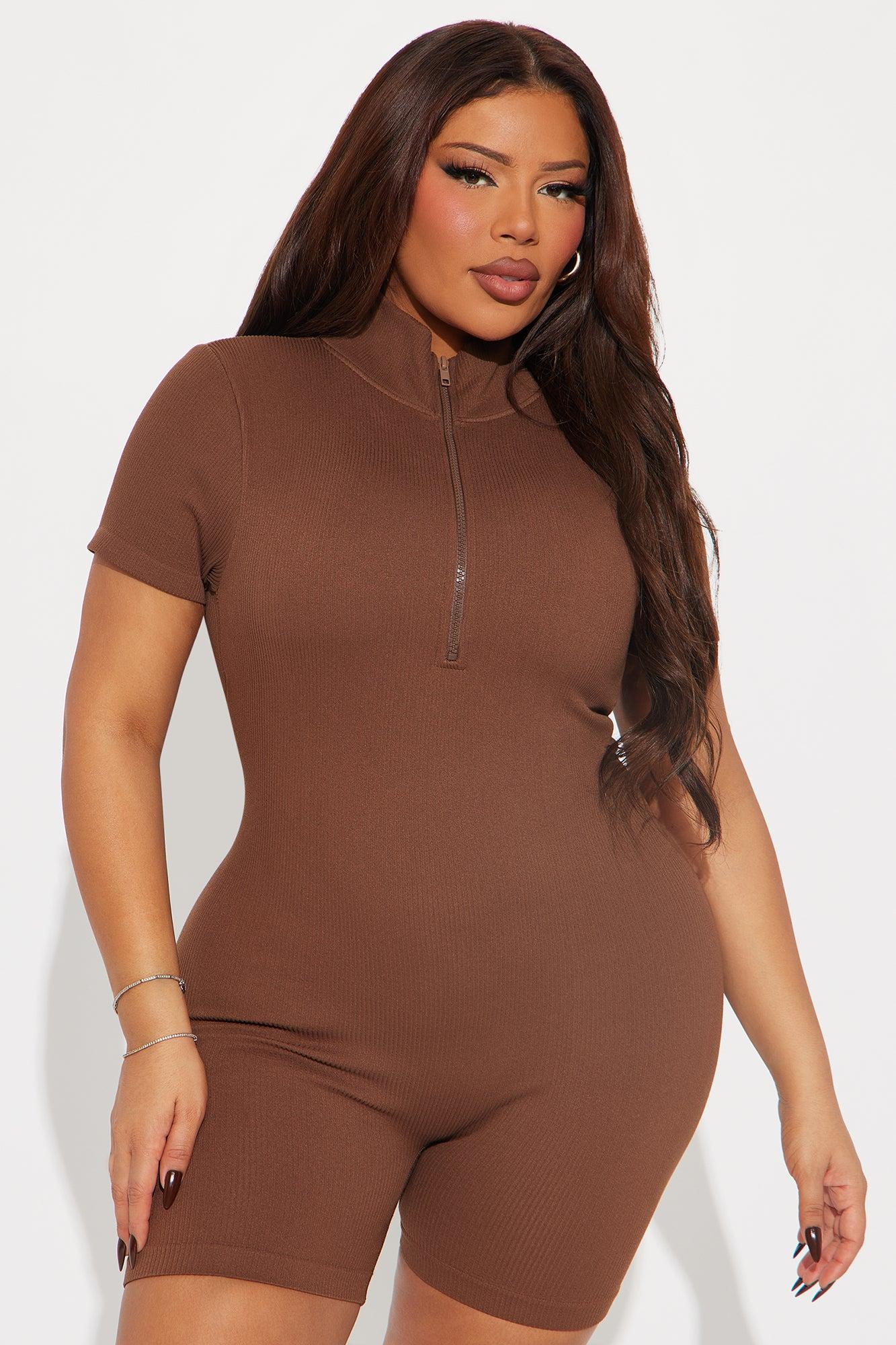 Daily Steps Active Romper - Mocha Product Image