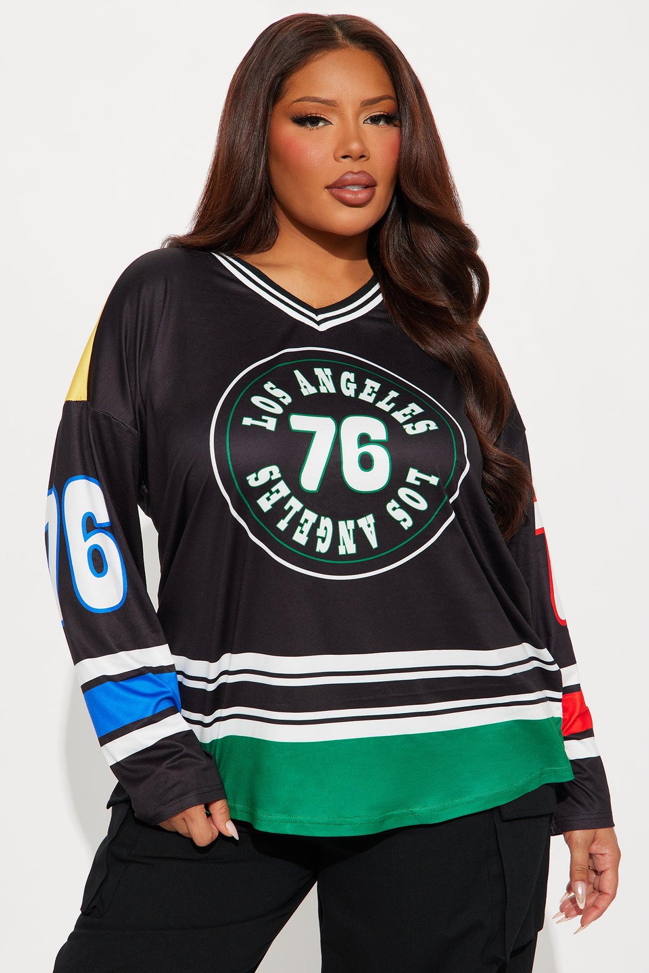 LA Hockey Jersey Tee - Black/combo Female Product Image