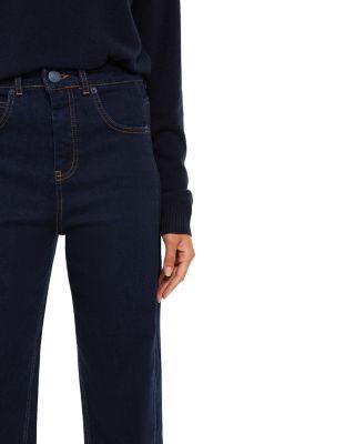 High-Waist Barrel-Leg Jeans in Dark Denim Product Image